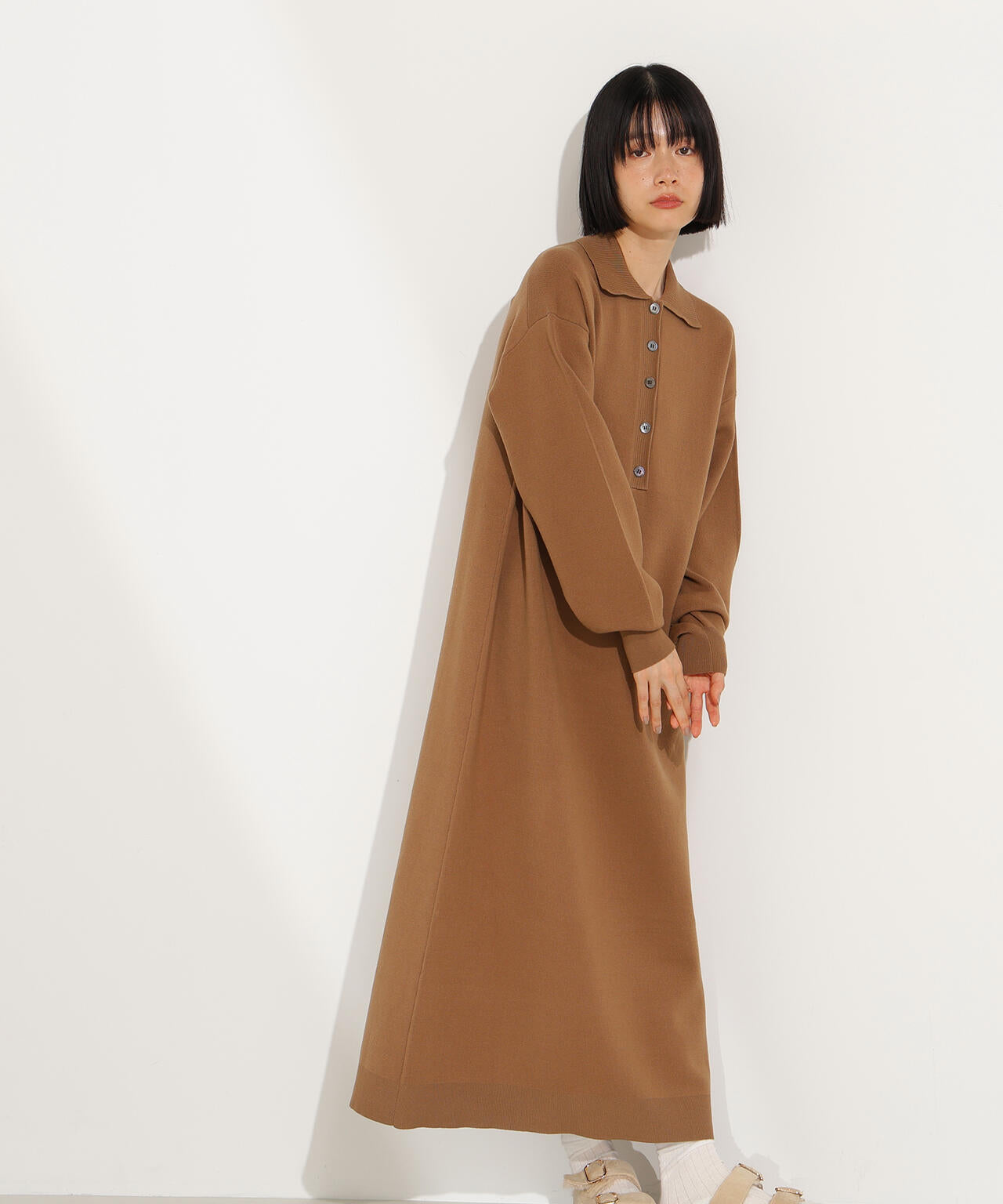 スキッパーネックニットワンピース | N. Natural Beauty Basic*（エヌ