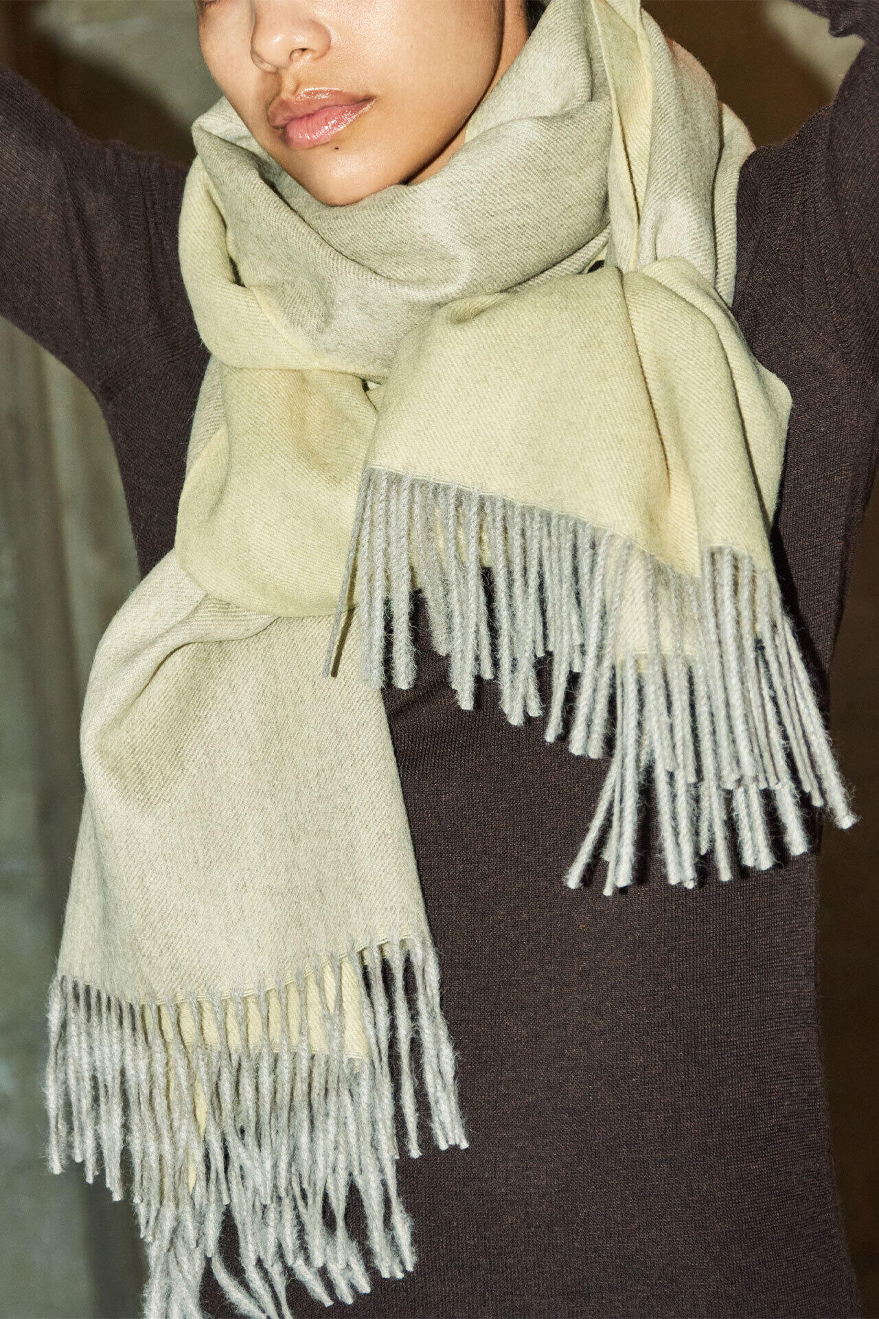 YLEVE / THE INOUE BROTHERS DOUBLE FACE BRUSHED STOLE | YLÈVE