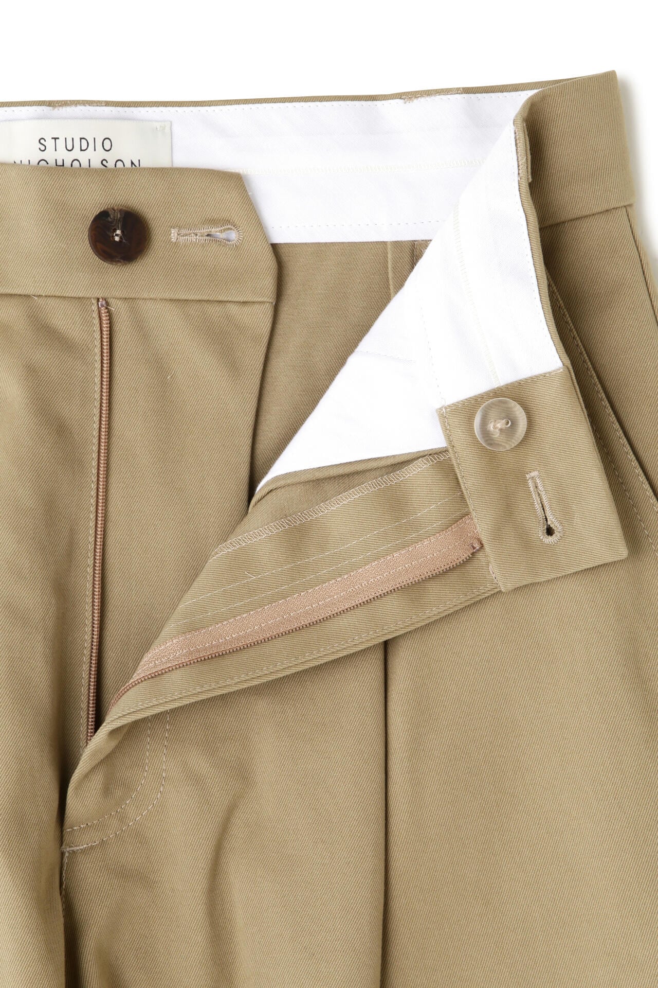 STUDIO NICHOLSON / PEACHED COTTON TWILL DEEP PLEAT VOLUME PANT