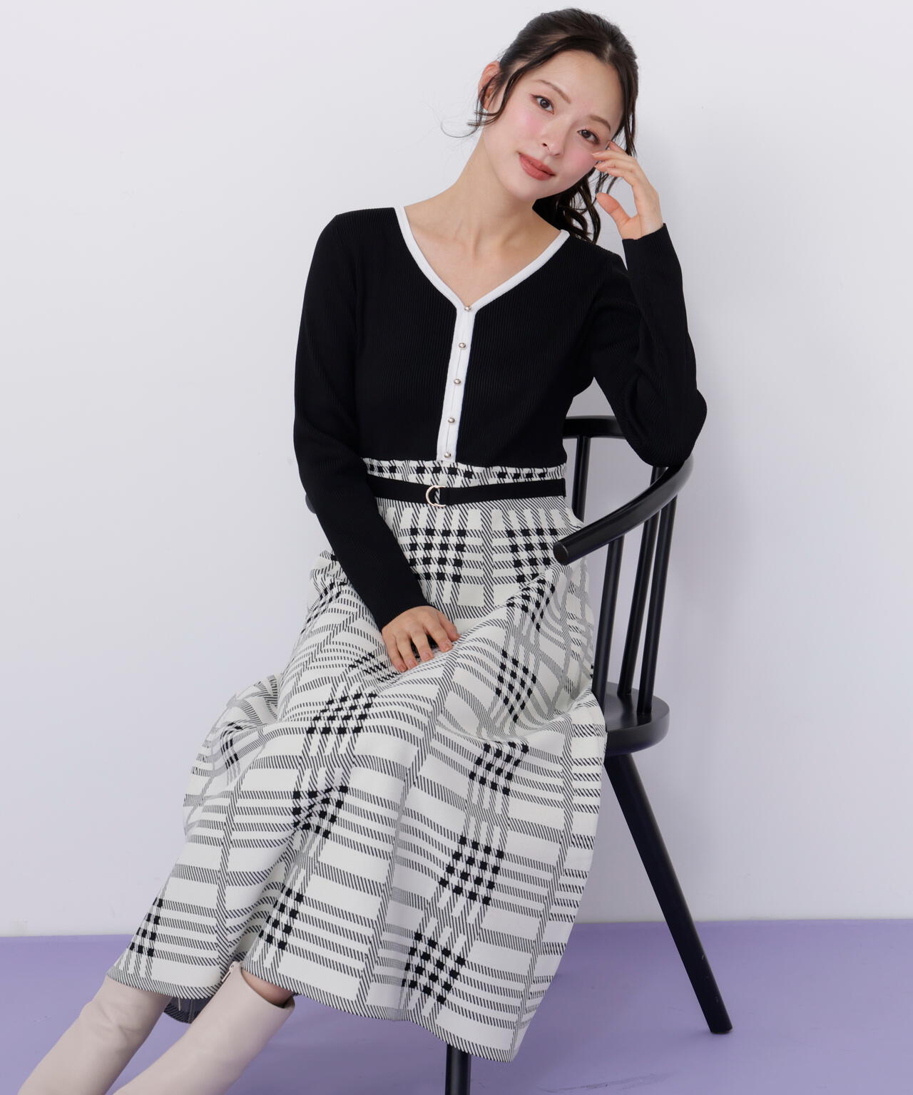 チェックニットワンピース | JILL by JILL STUART（ジル バイ ジル