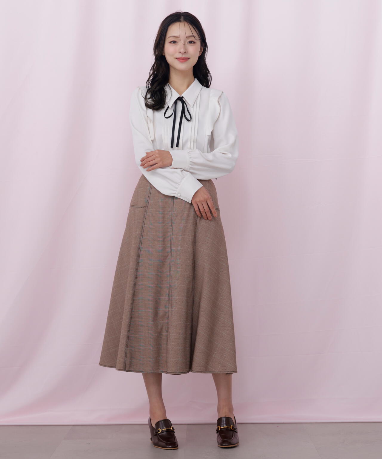 ベルト付き配色ステッチフレアスカート | JILL by JILL STUART（ジル