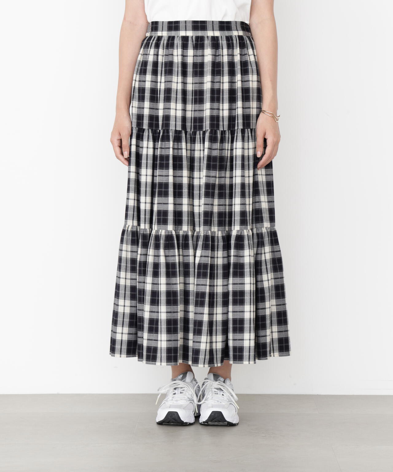 チェック柄ティアードスカート | PROPORTION BODY DRESSING