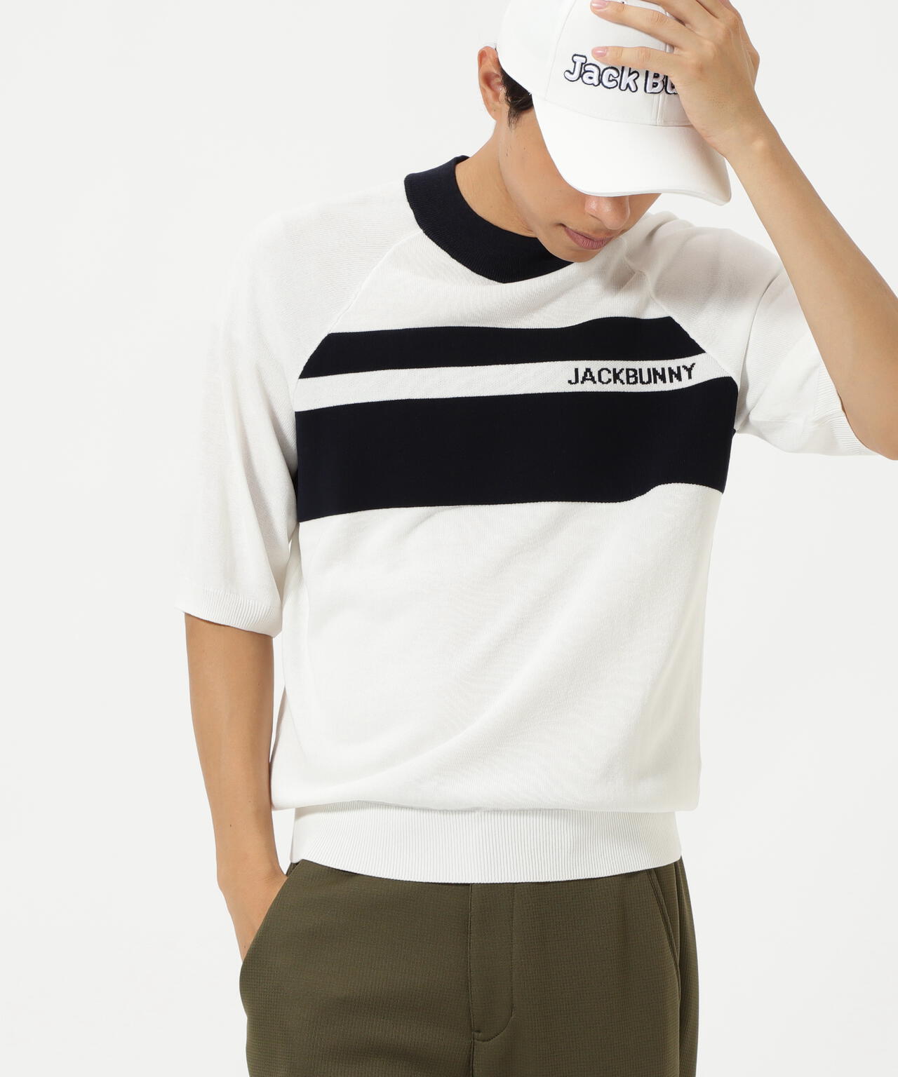 半袖モックネックニットプルオーバー | Jack Bunny!!（ジャックバニー