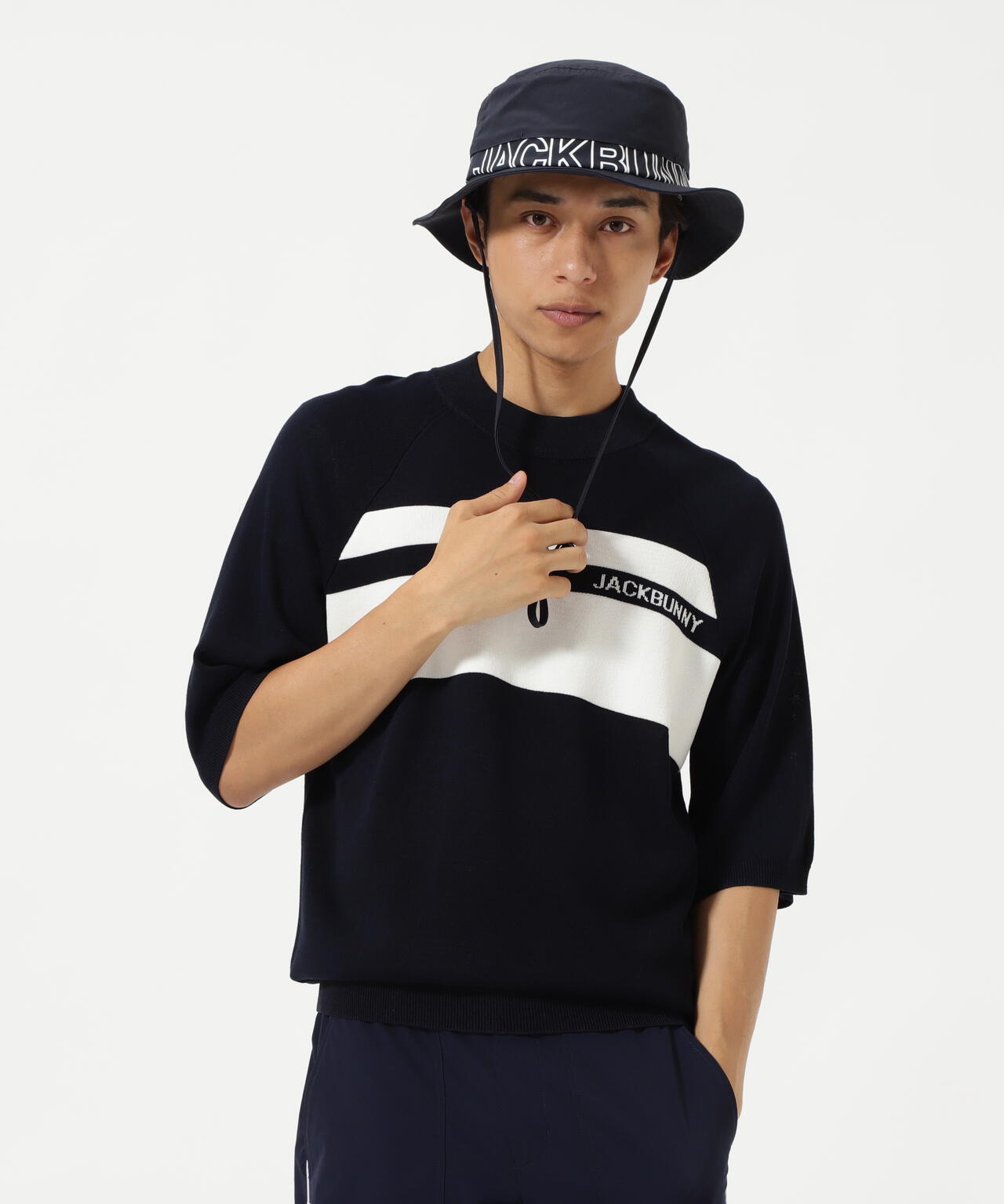 半袖モックネックニットプルオーバー | Jack Bunny!!（ジャックバニー