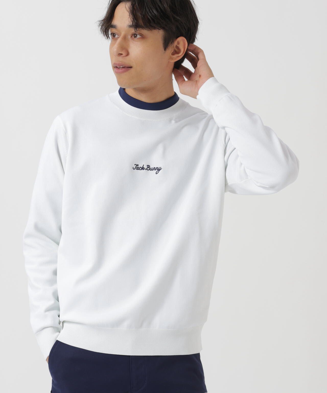 シャドーボーダーロゴクルーネックニットプルオーバー | Jack Bunny