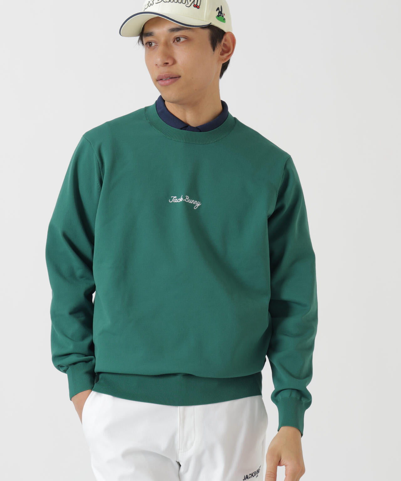 シャドーボーダーロゴクルーネックニットプルオーバー | Jack Bunny