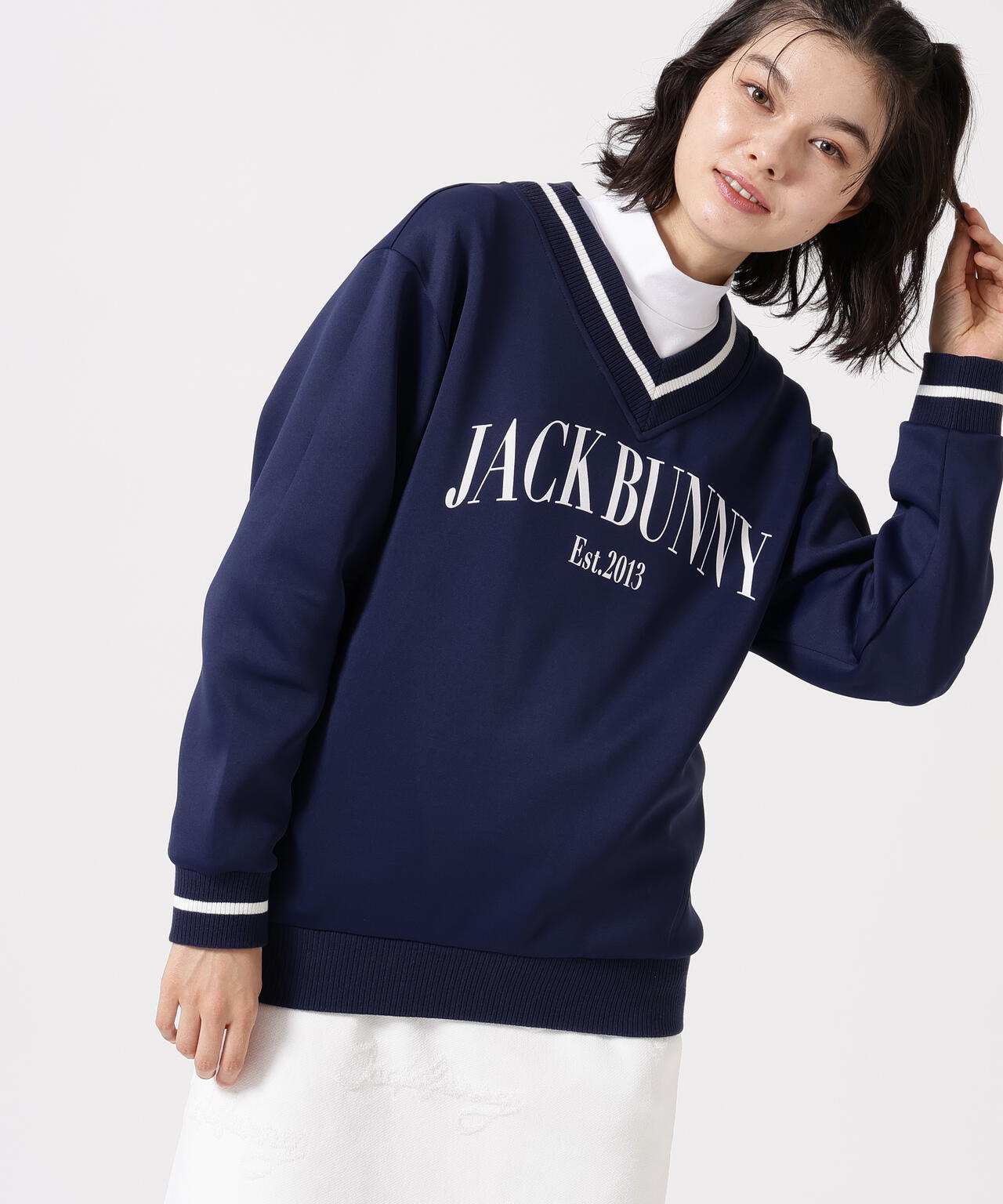 PEダンボール天竺 長袖Vネックスウェット | Jack Bunny!!（ジャック