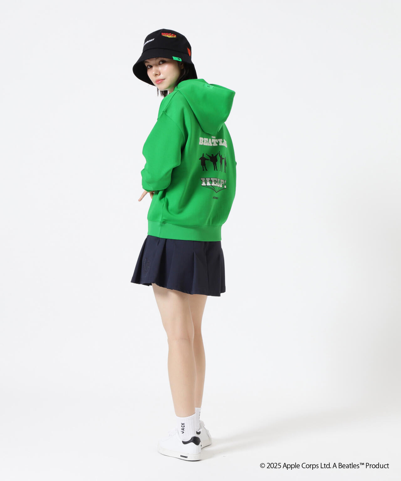 The BEATLES ×Jack Bunny!!】T/Cダンボール長袖プルオーバーフーディ