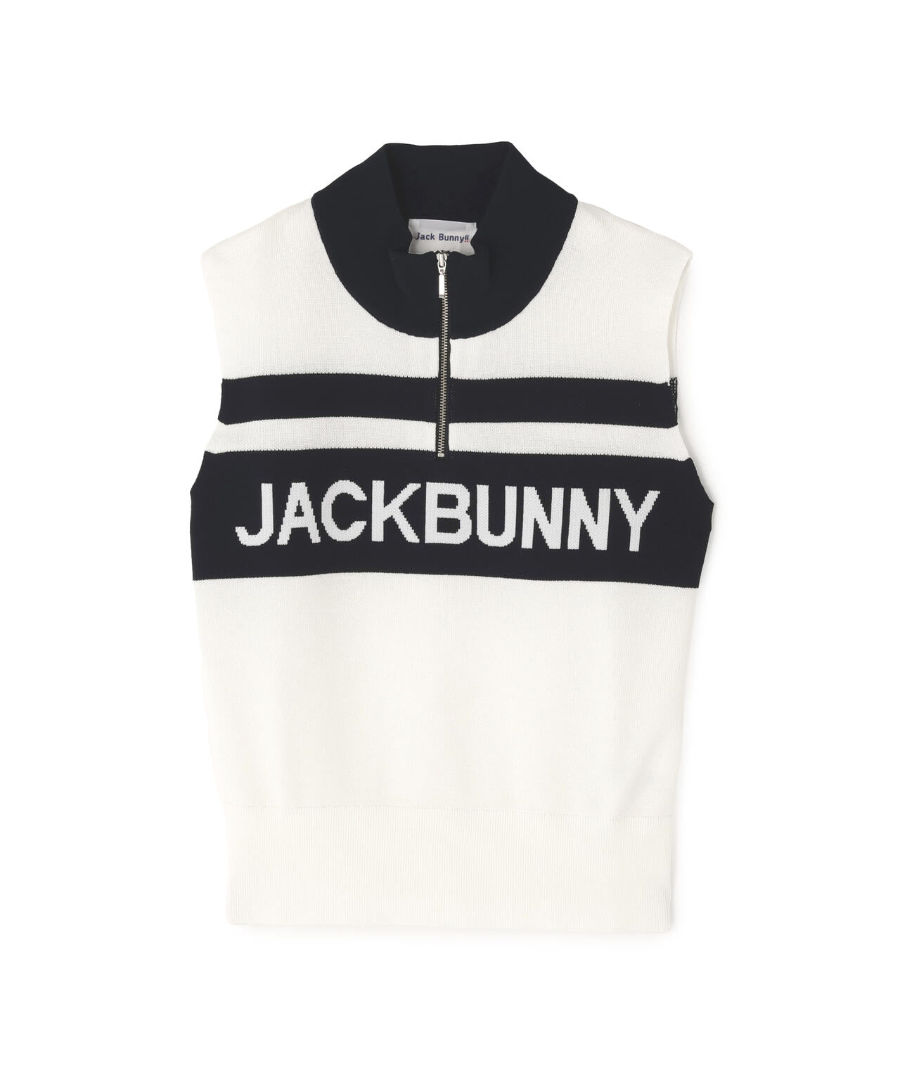ハーフジップアップノースリーブニットプルオーバー | Jack Bunny