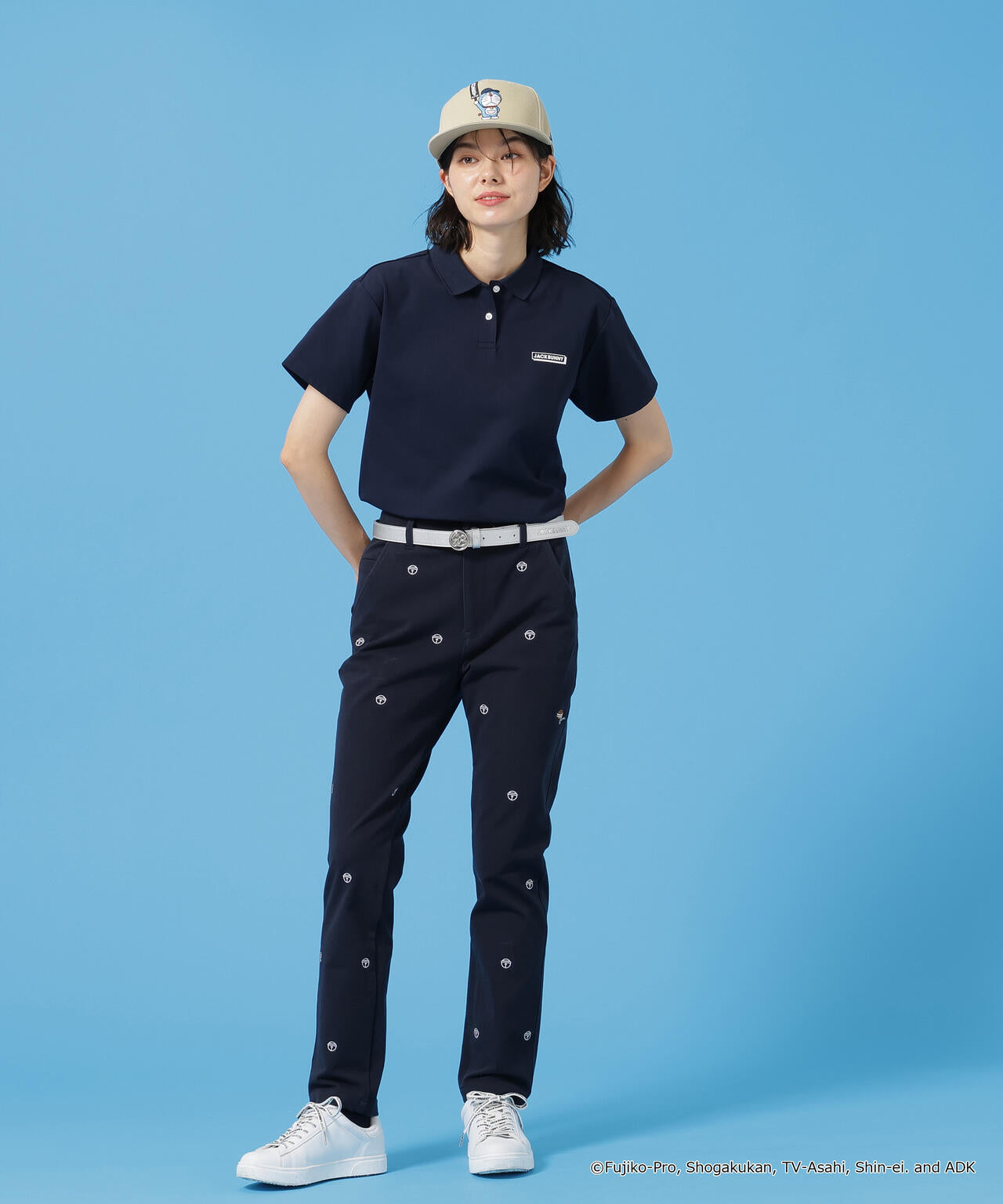 ドラえもん】2WAYストレッチツイル総柄ロングパンツ | Jack Bunny