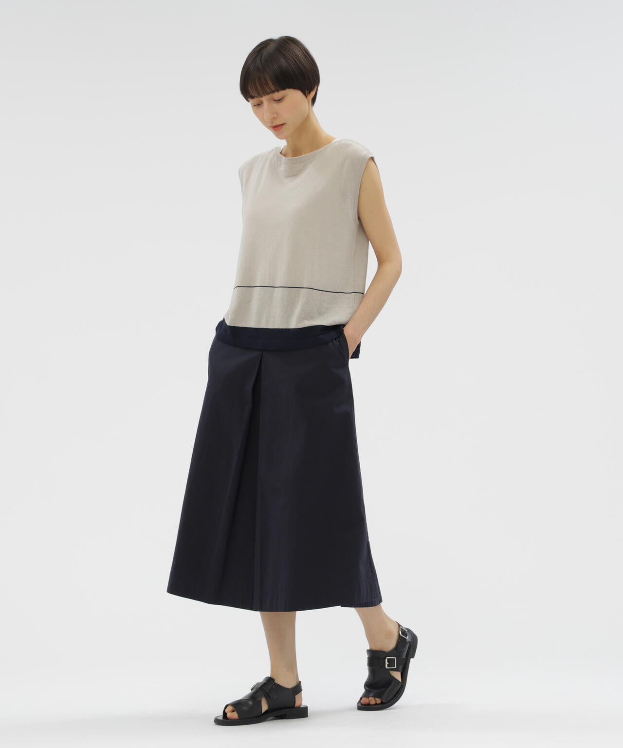 COTTON CHAMBRAY SKIRT | MARGARET HOWELL（マーガレット・ハウエル