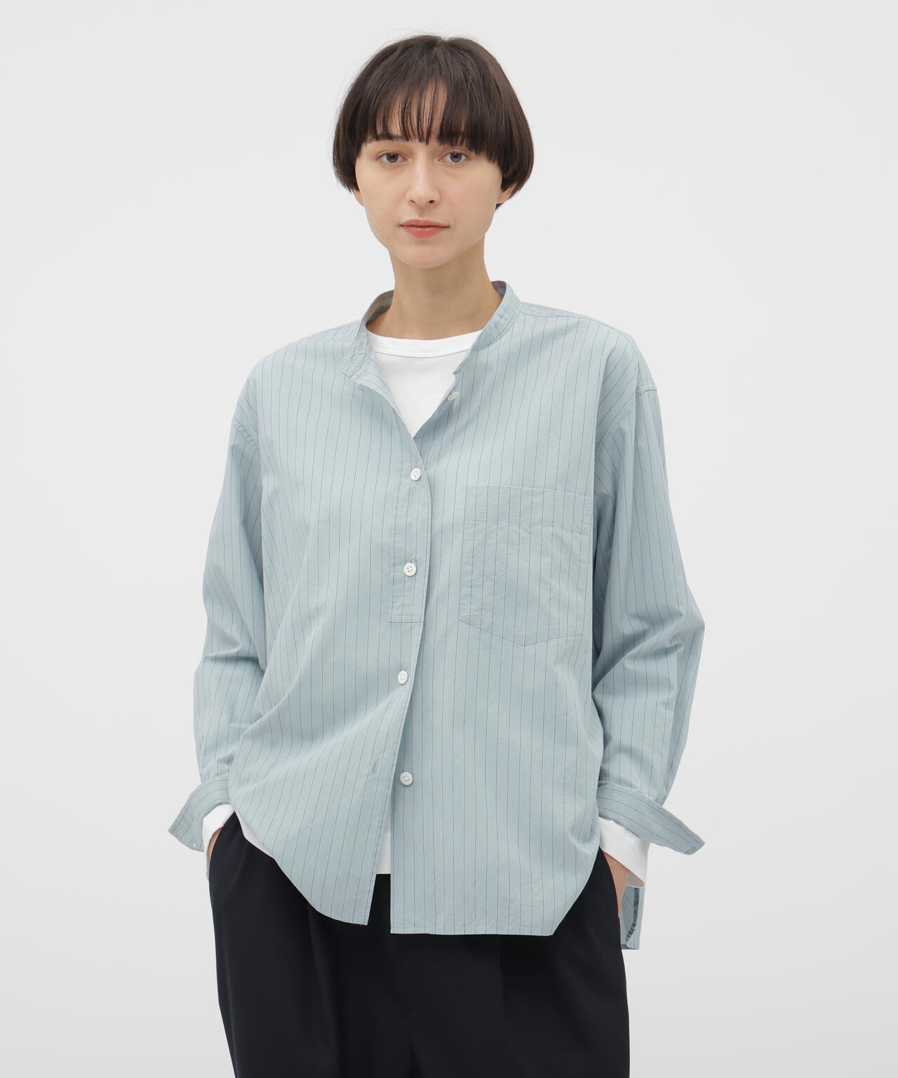 SIMPLE STRIPE COTTON SHIRT | MARGARET HOWELL（マーガレット