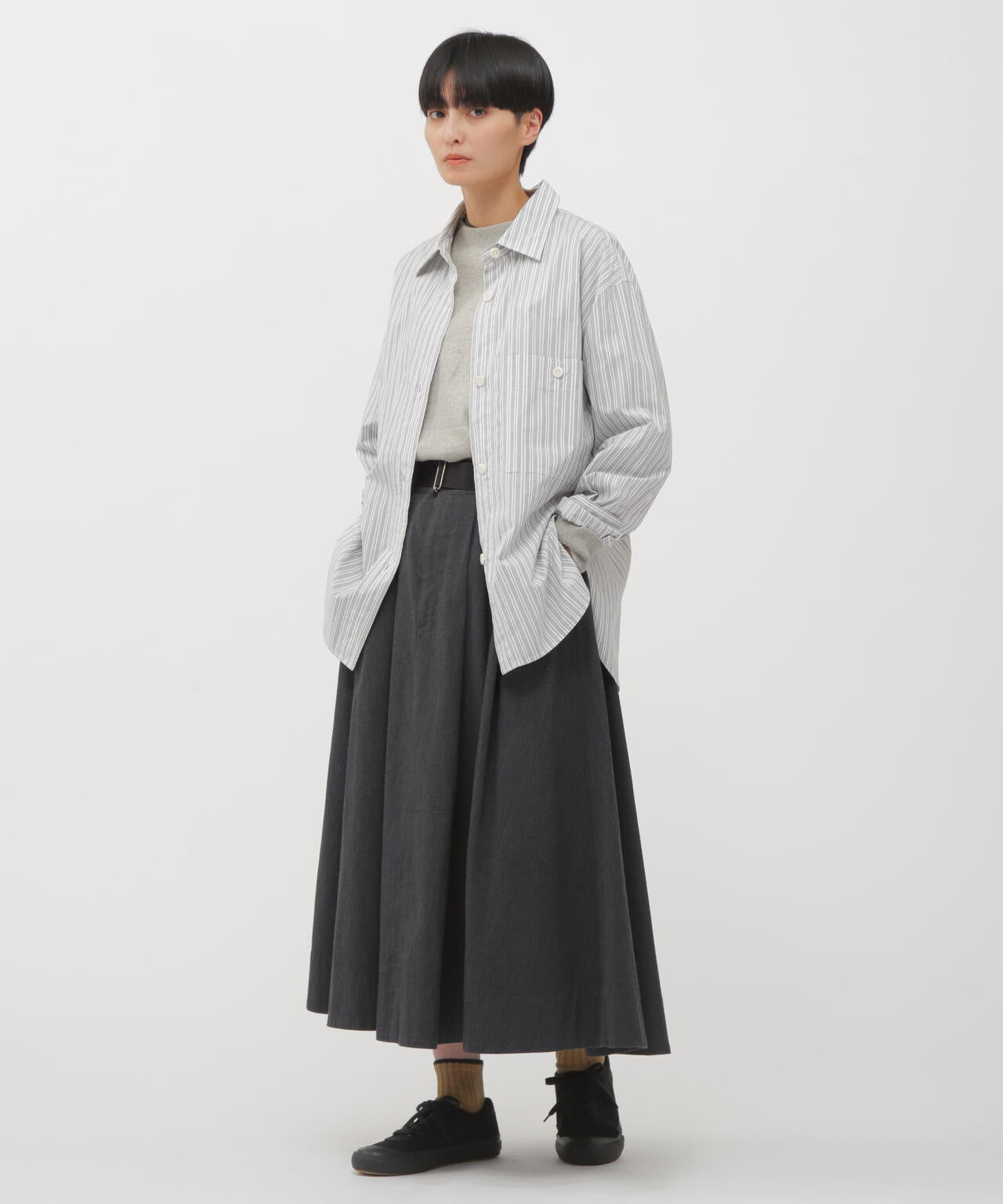 WOOL COTTON TWILL SKIRT | MARGARET HOWELL（マーガレット・ハウエル