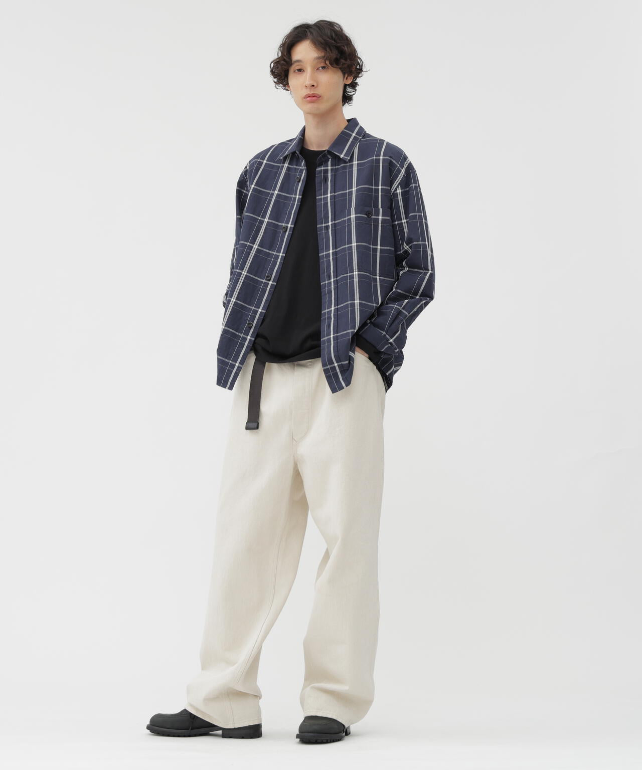 GRAPHIC GRID CHECK COTTON SHIRT | MARGARET HOWELL（マーガレット