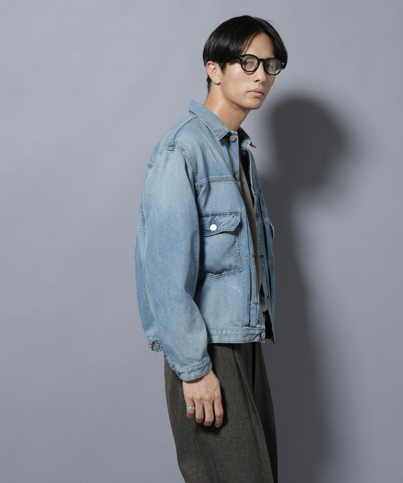 AUTHENコラボ SILKNIZED DENIM トラッカージャケット(セットアップ可