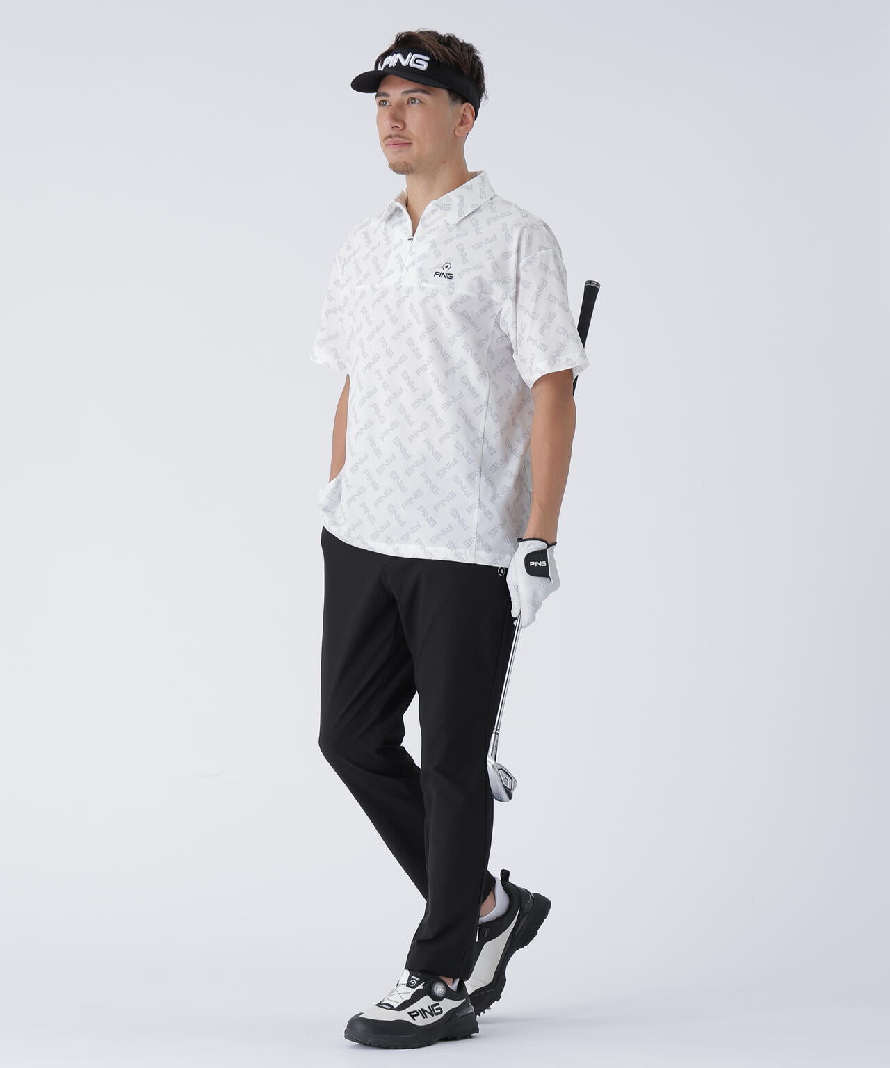 PING APPAREL】全方向ストレッチ二重織 サライテックテーパードパンツ