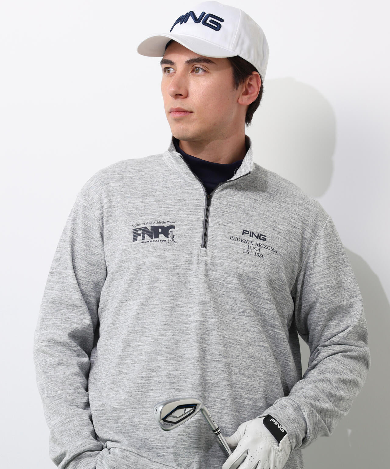 PING APPAREL】全方向ストレッチダブルフェイスドライミックスアイ