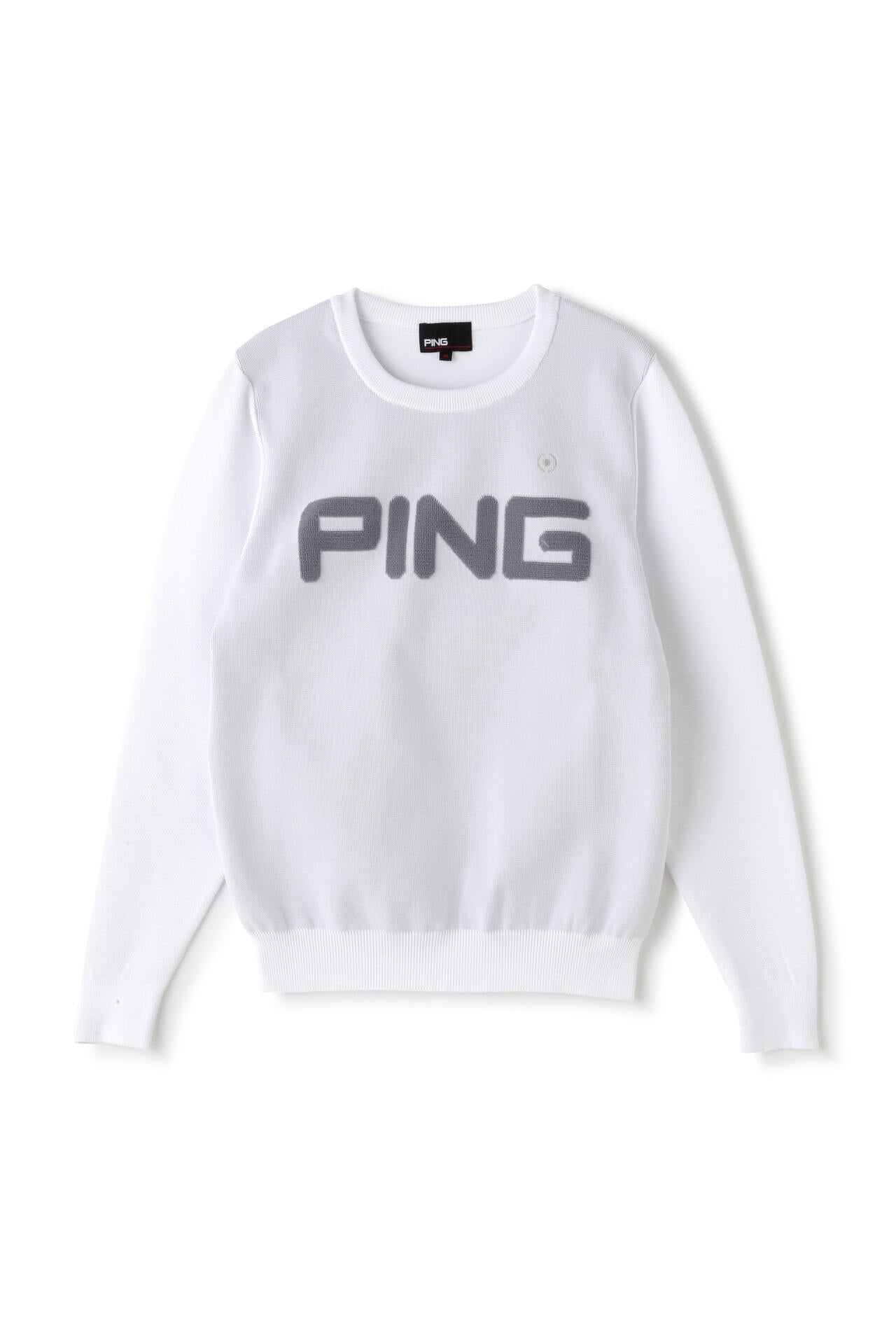 PING APPAREL】PINGロゴパイルジャガードクルーネックニットプル