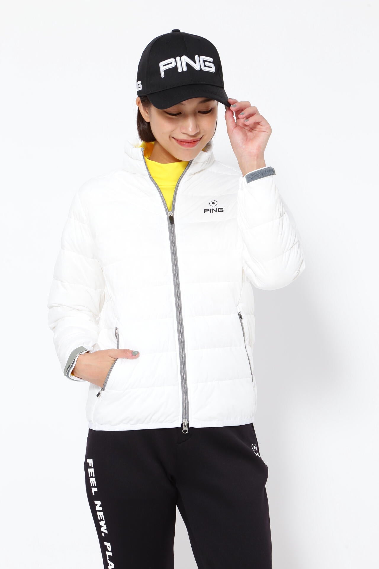 PING APPAREL】 Arizona rock camo柄ストレッチラミネート中綿ブルゾン