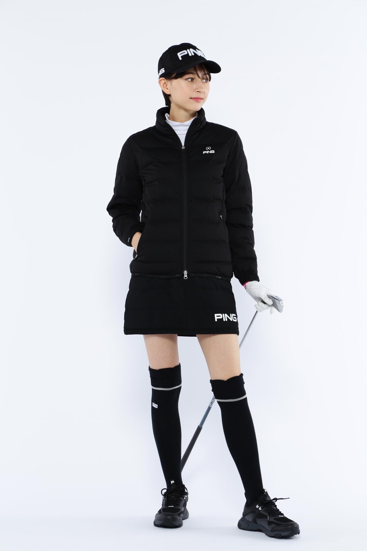 PING APPAREL】 Arizona rock camo柄ストレッチラミネート中綿ブルゾン