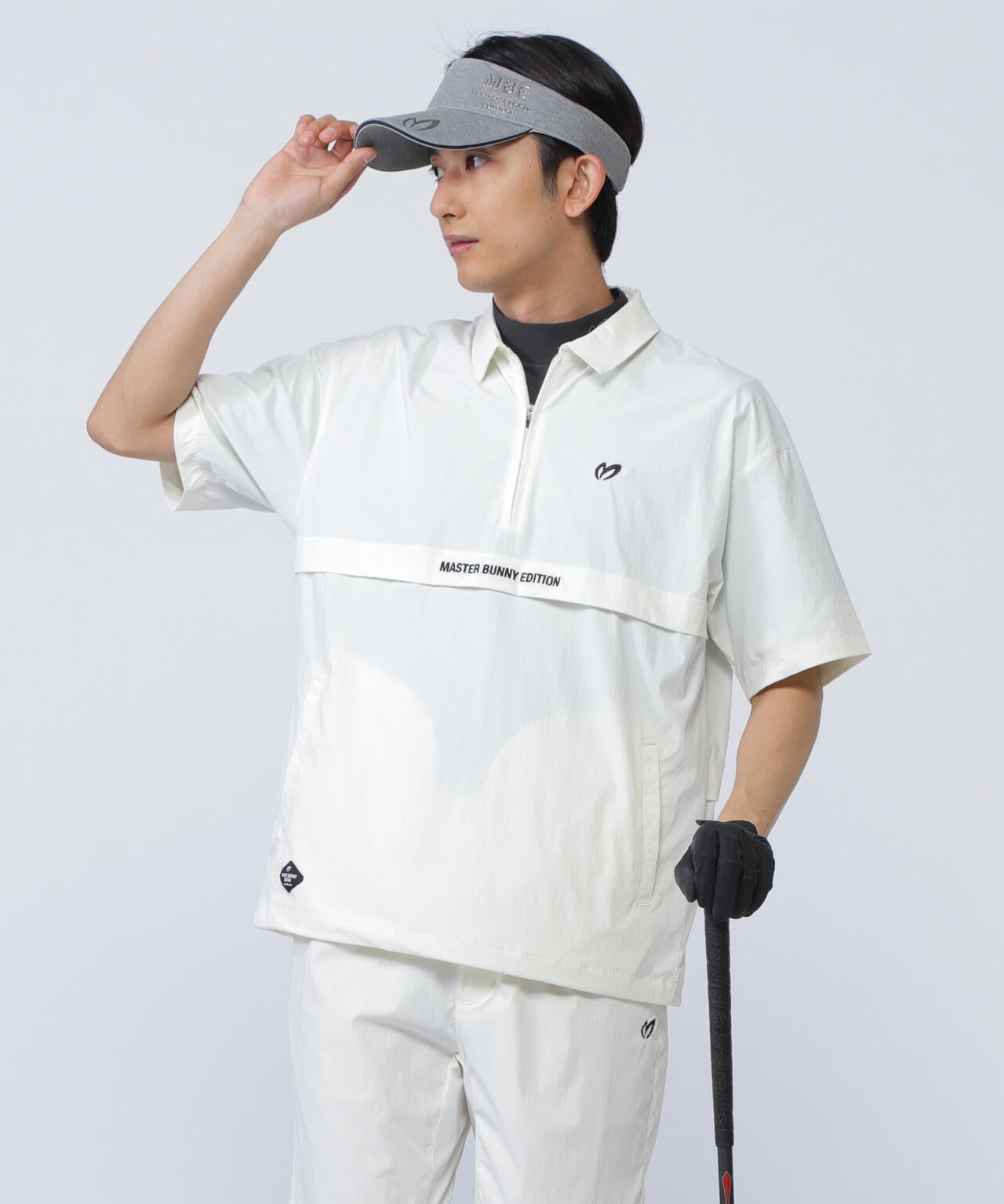 ナイロンストレッチ半袖ハーフジップ | MASTER BUNNY EDITION