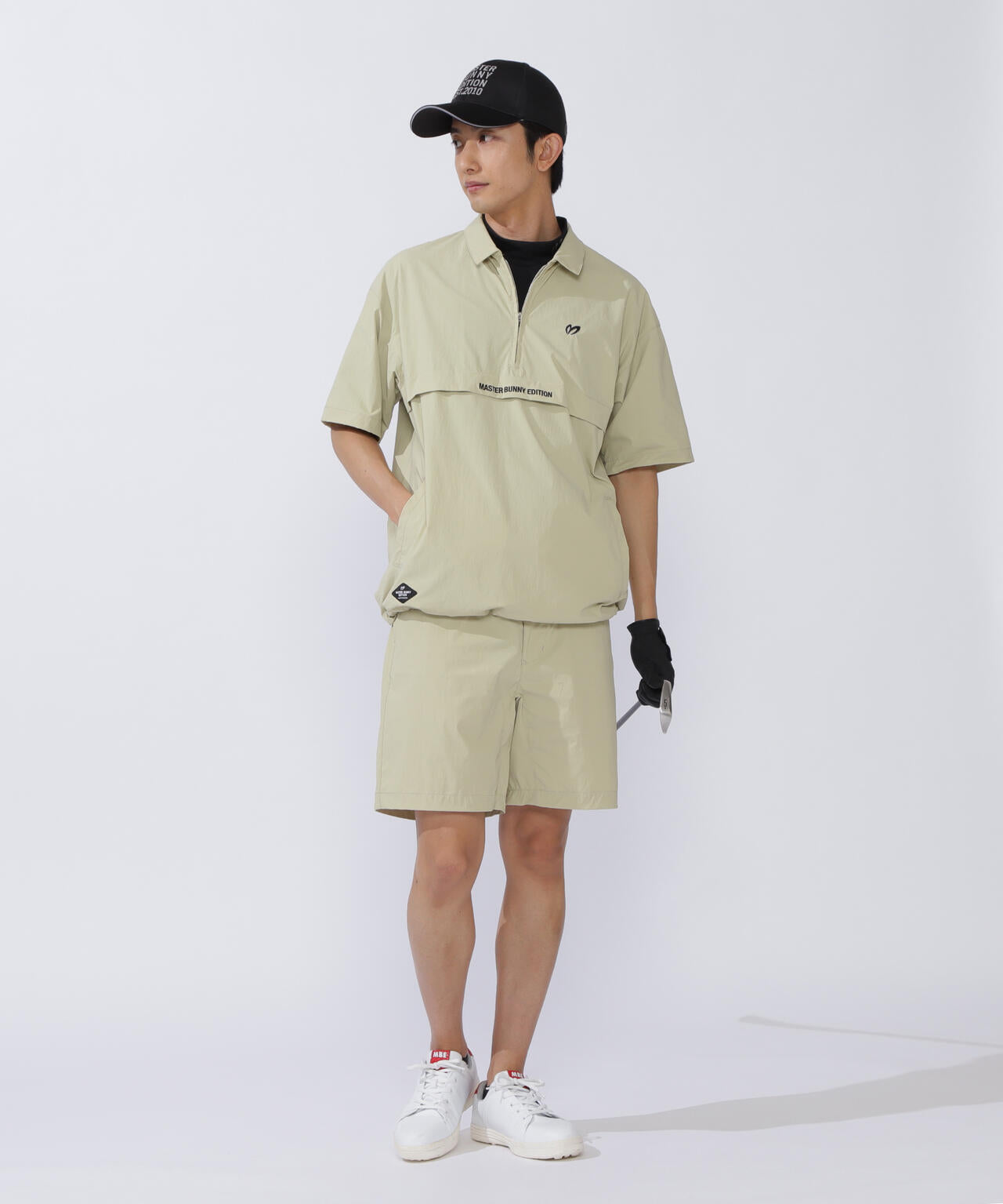 ナイロンストレッチ半袖ハーフジップ | MASTER BUNNY EDITION