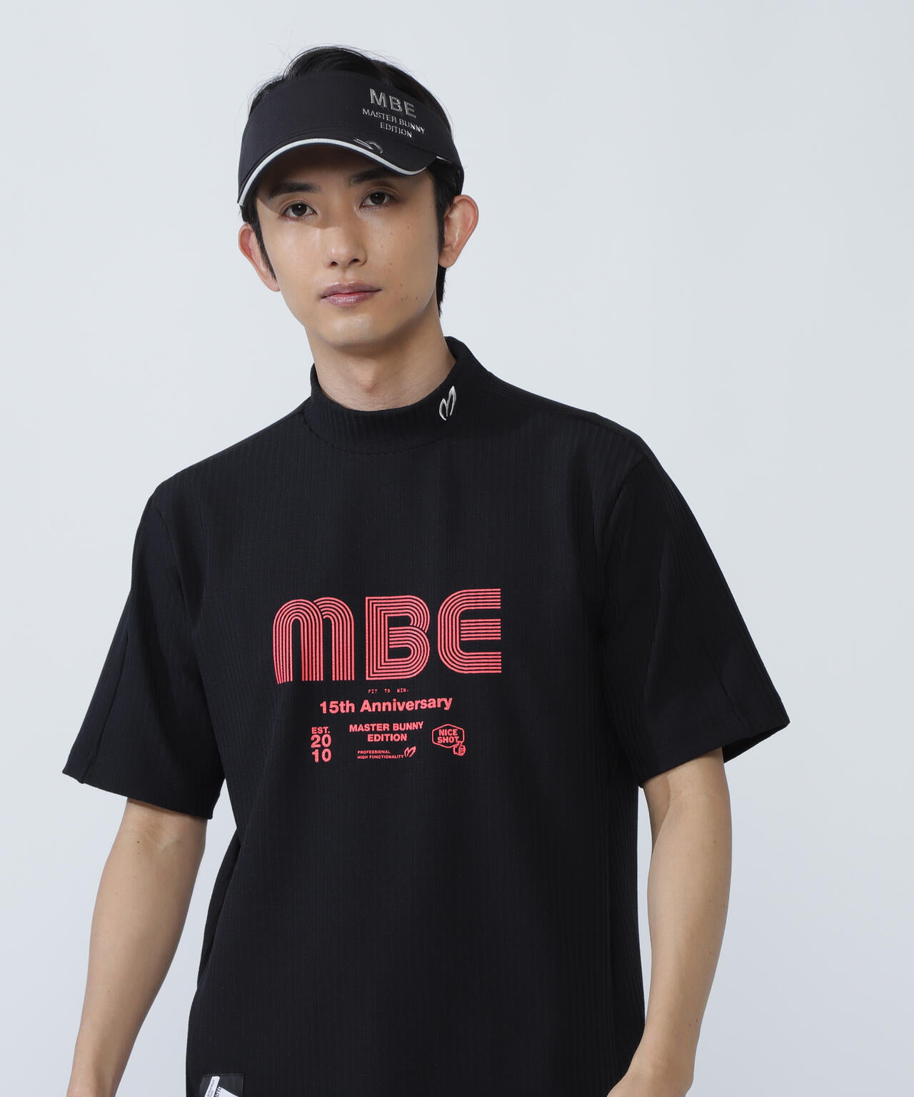 75dフルダルサッカーストライプ半袖ハイネックカットソー | MASTER