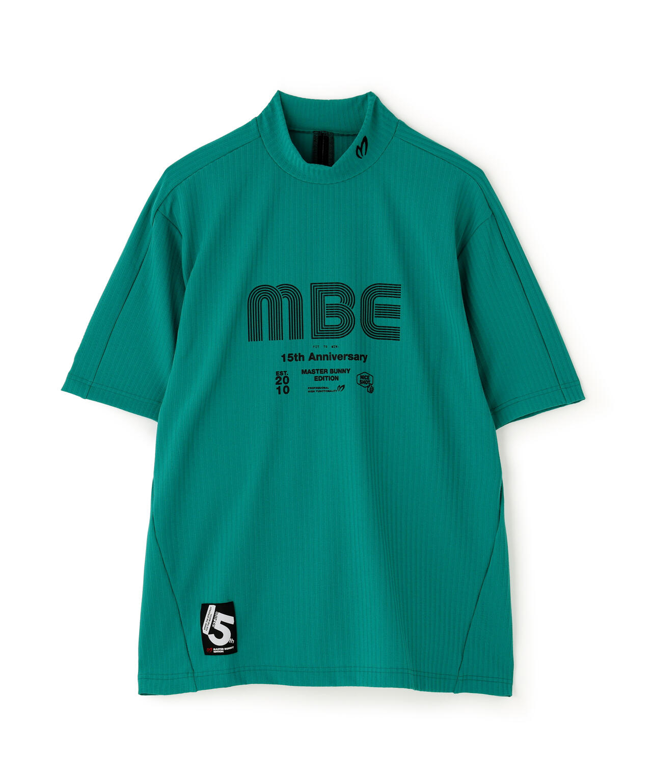 75dフルダルサッカーストライプ半袖ハイネックカットソー | MASTER