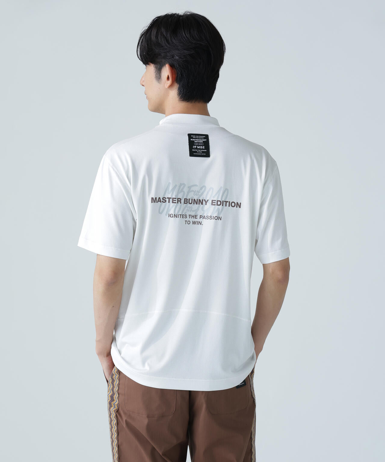 MASTER BUNNY EDITION リバーシブルメッシュモックネックシャツ