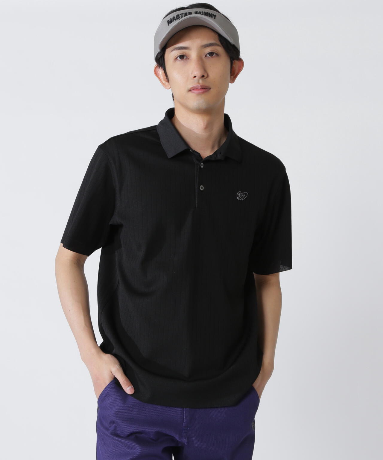 リブスタート針抜きスムース半袖ポロシャツ | MASTER BUNNY EDITION