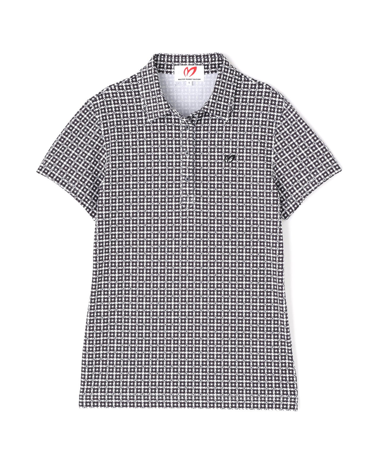 4WAYトリコット千鳥プリント半袖ポロシャツ | MASTER BUNNY EDITION