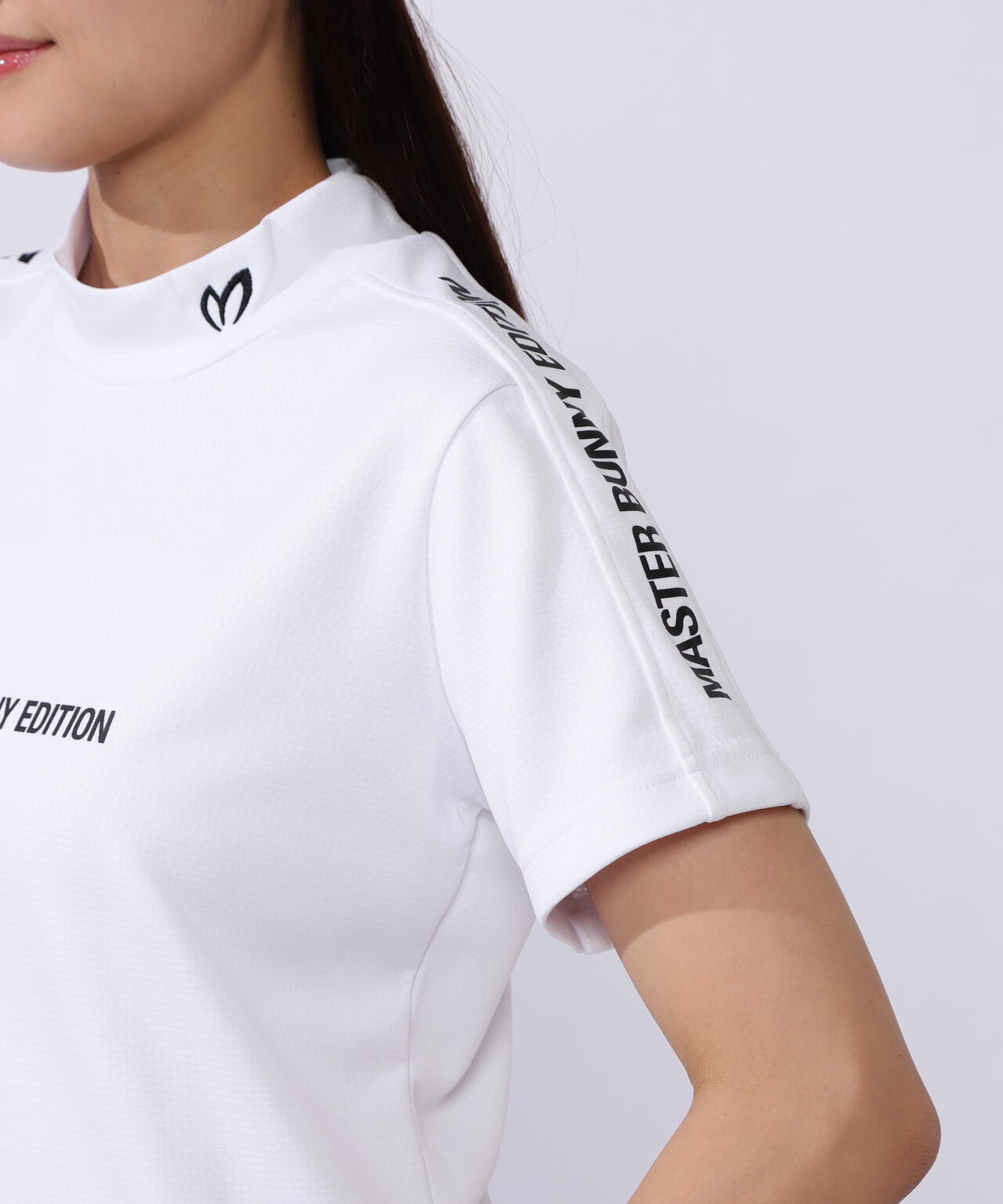 裏ワッフルジャージ半袖モックネックカットソー | MASTER BUNNY