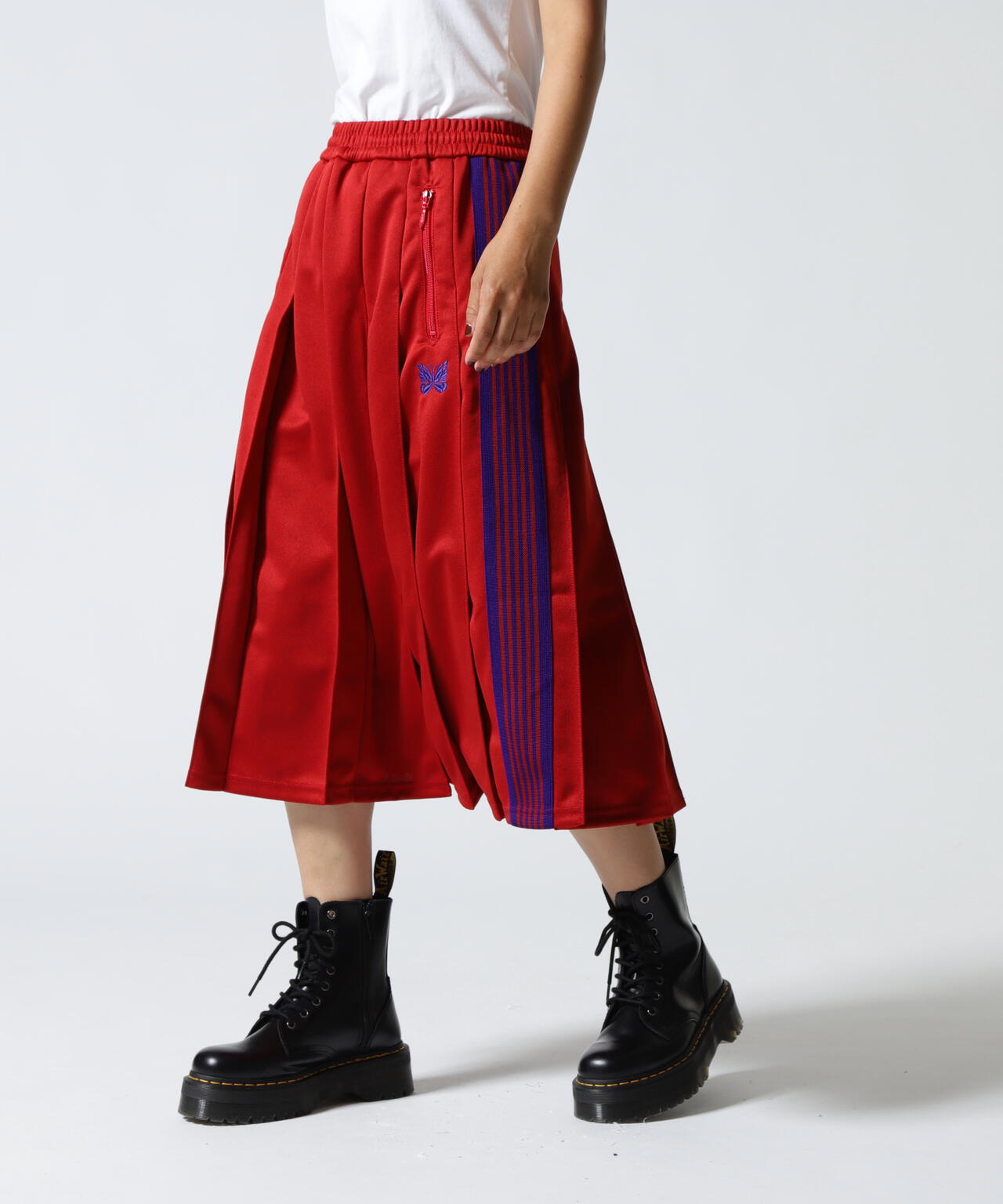 NEEDLES / ニードルズ / Pleated Track Skirt - Poly Smooth RW322 | B