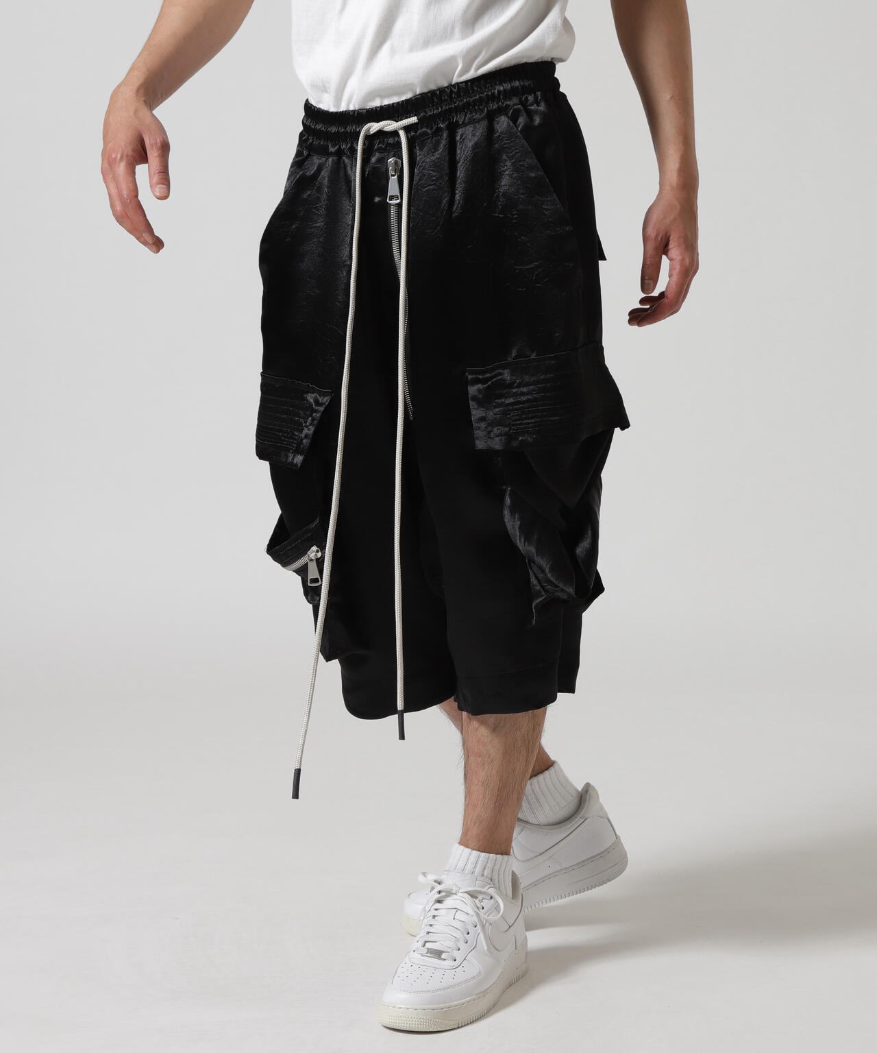A.F ARTEFACT/エーエフ・アーティファクト/SATIN CARGO SHORTS | ROYAL