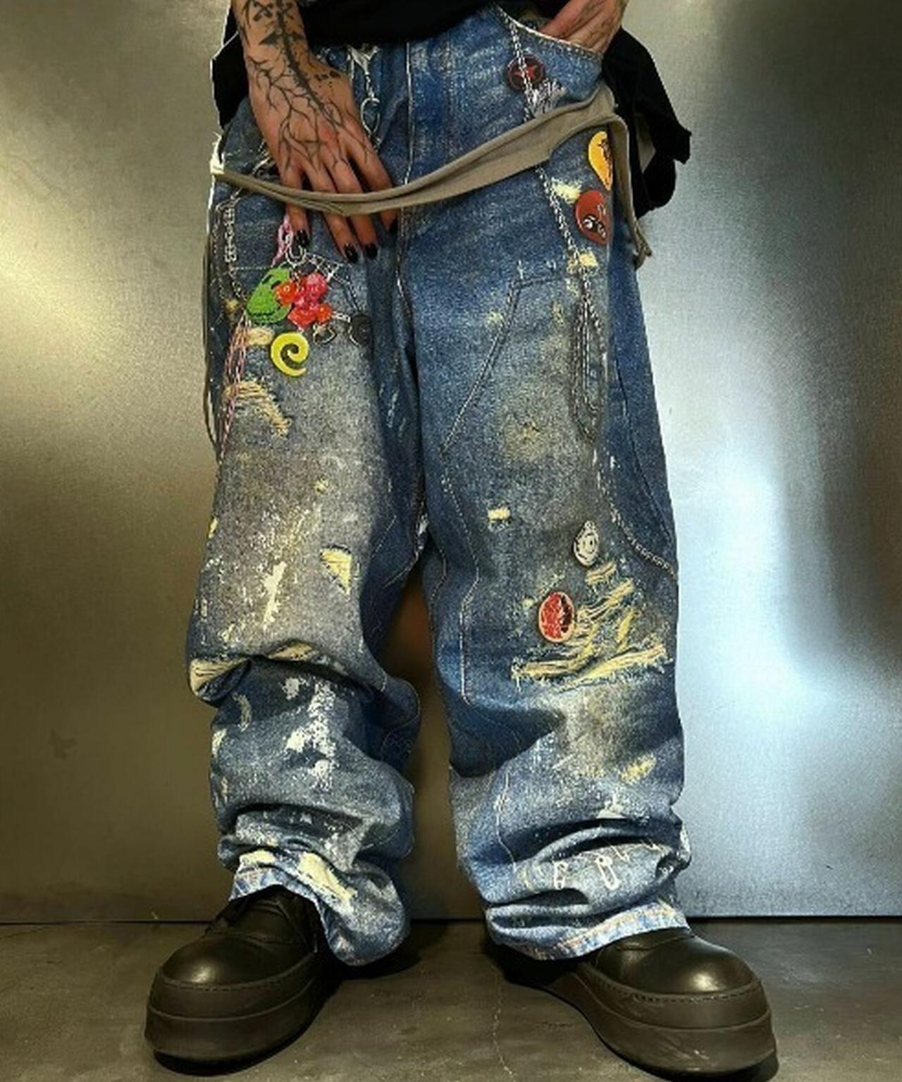FR(13)NDS/フレンズ/TROMPEL'OEIL DENIM PANTS | ROYAL FLASH
