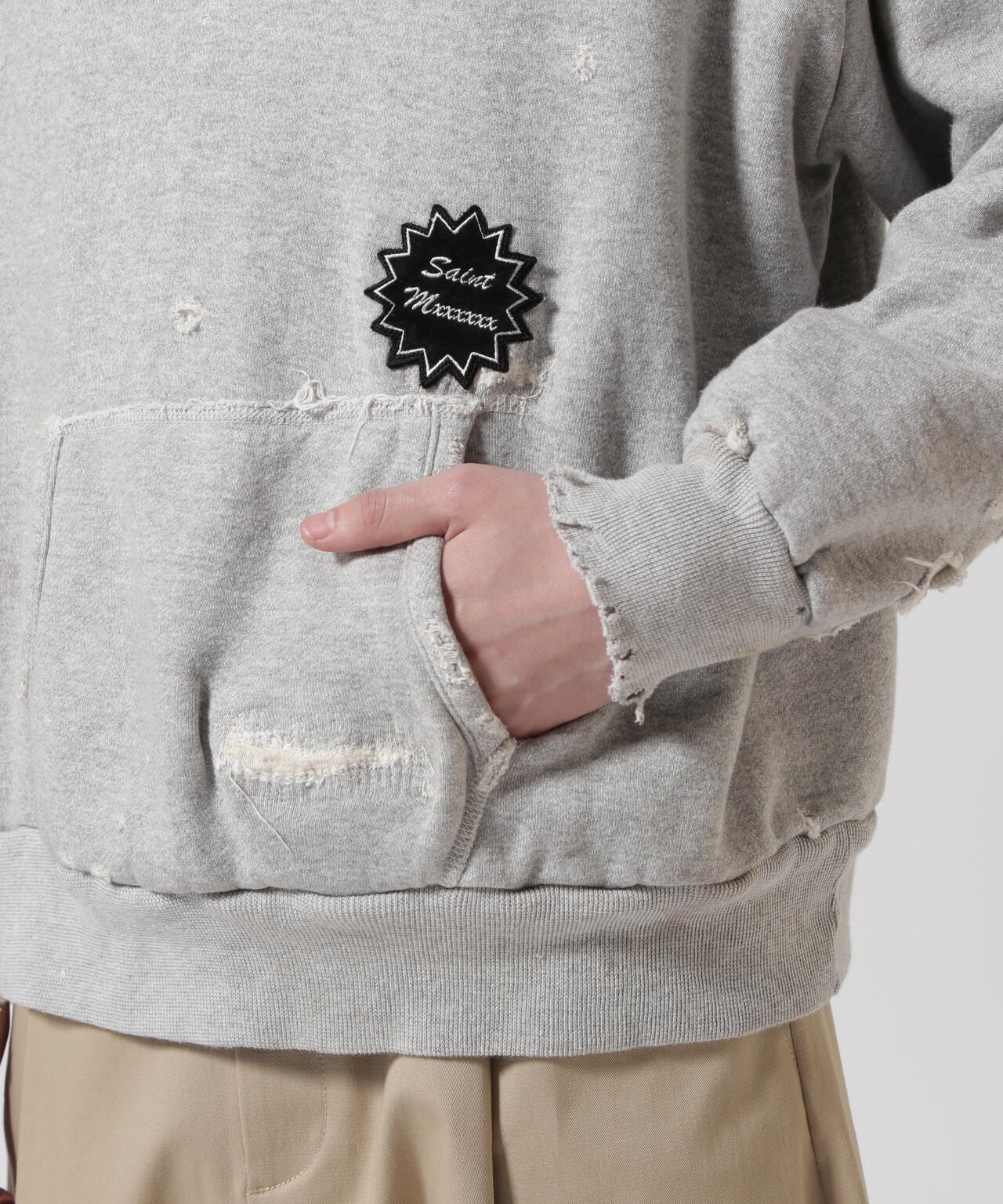 SAINT MICHAEL/セント マイケル/HOODIE/DOUBLE FACE/GRAY | ROYAL