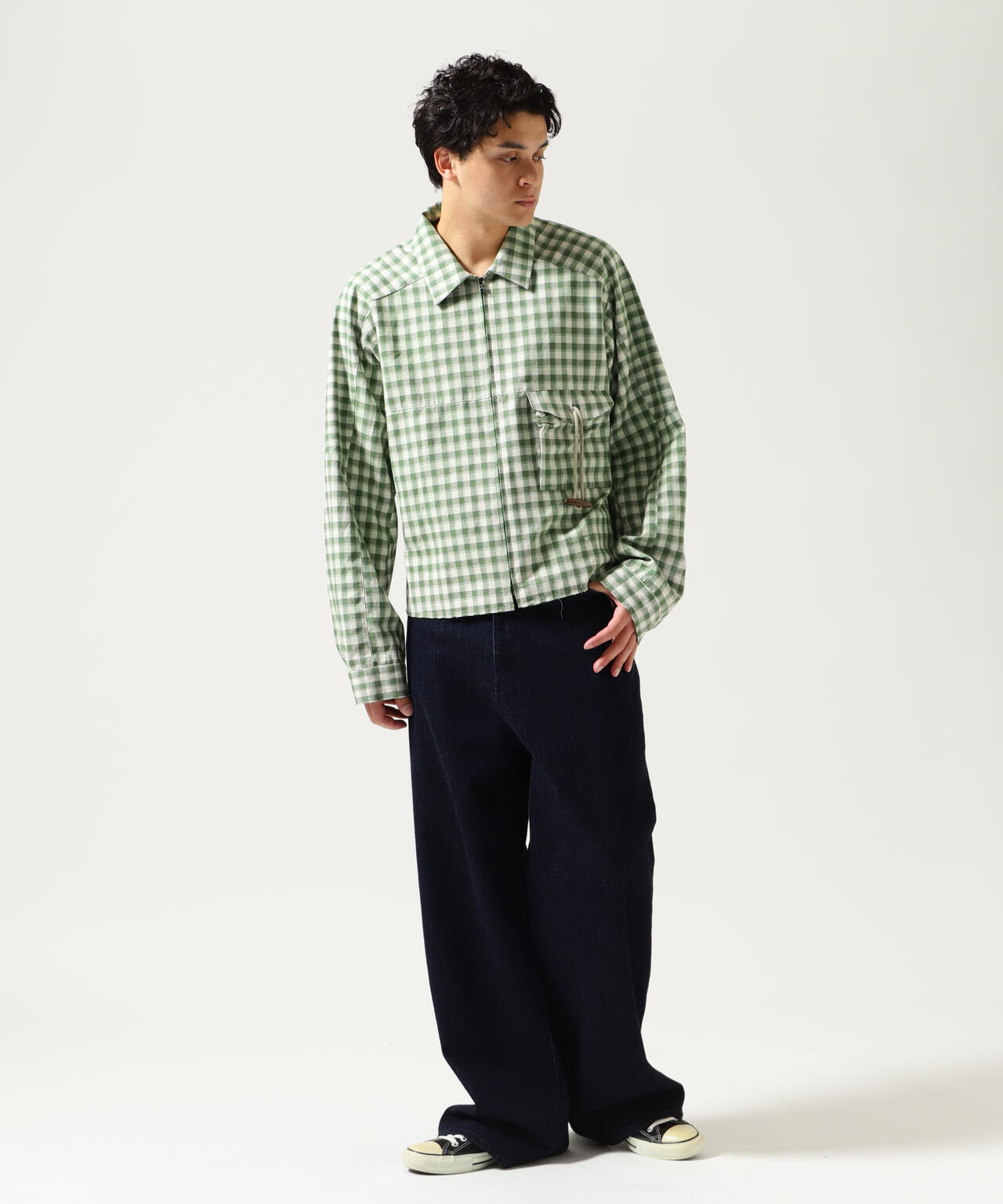 ANCELLM/アンセルム/C/R CHECK SHORT ZIPUP SHIRT | GARDEN（ガーデン