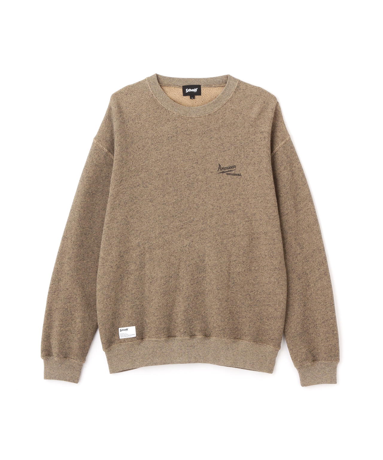 SALT AND PEPPER CREW SWEAT AMERICAN ORIGINAL | Schott（ショット