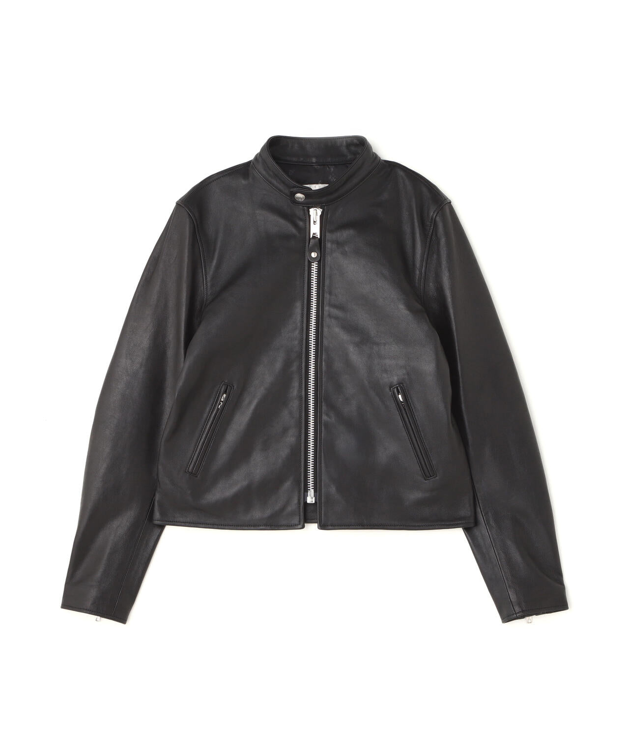 Schott ブラックレザーシングルライダース 36 Women's/SINGLE RIDERS