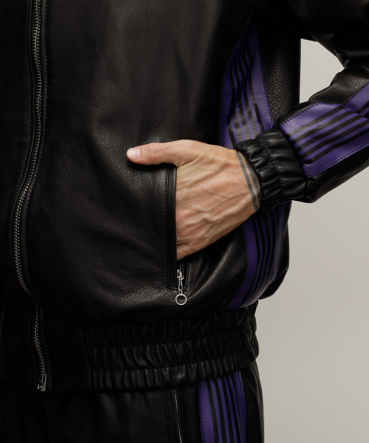 NEEDLES/×ニードルス/LEATHER TRACK JACKET/レザー トラックジャケット