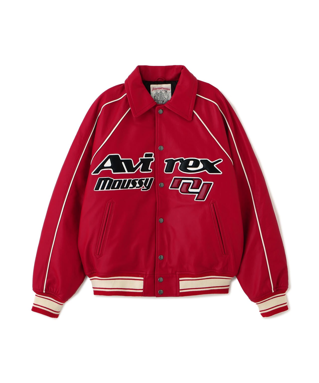 AVIREX×MOUSSY》LEATHER VARSITY JACKET | AVIREX（アヴィレックス