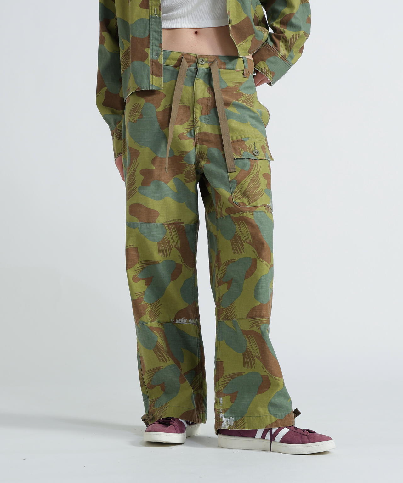 WOMAN》CAMOUFLAGE CARGO LONG PANTS/カモフラージュカーゴロング