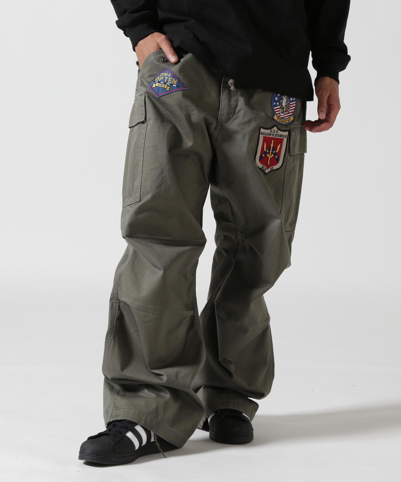 直営店限定》TOP GUN WAPPEN CARGO PANTS / トップガン ワッペン