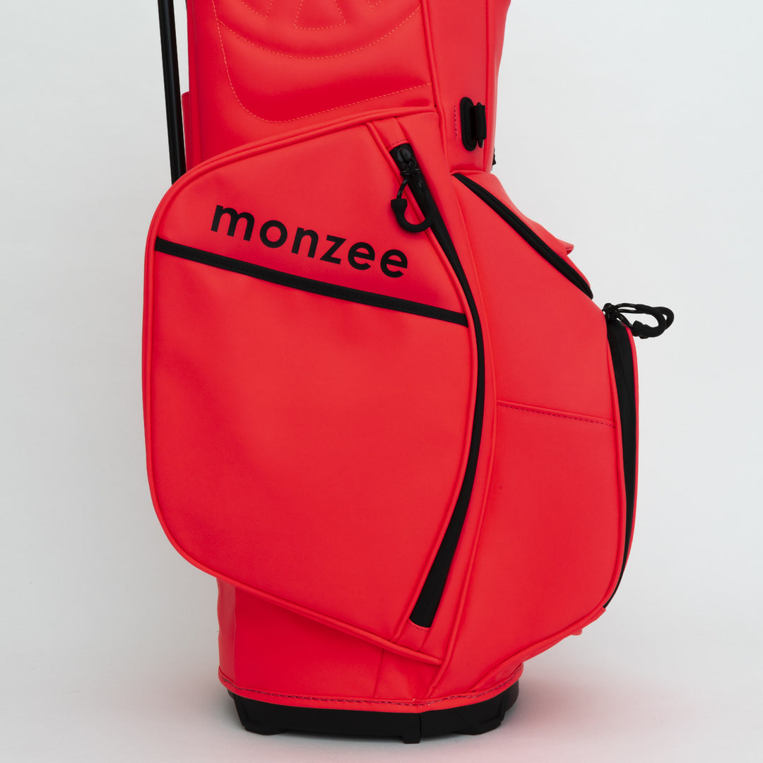 monzee モンジーキャディバッグ新品 初期傷あり ネオンイエロー monzee