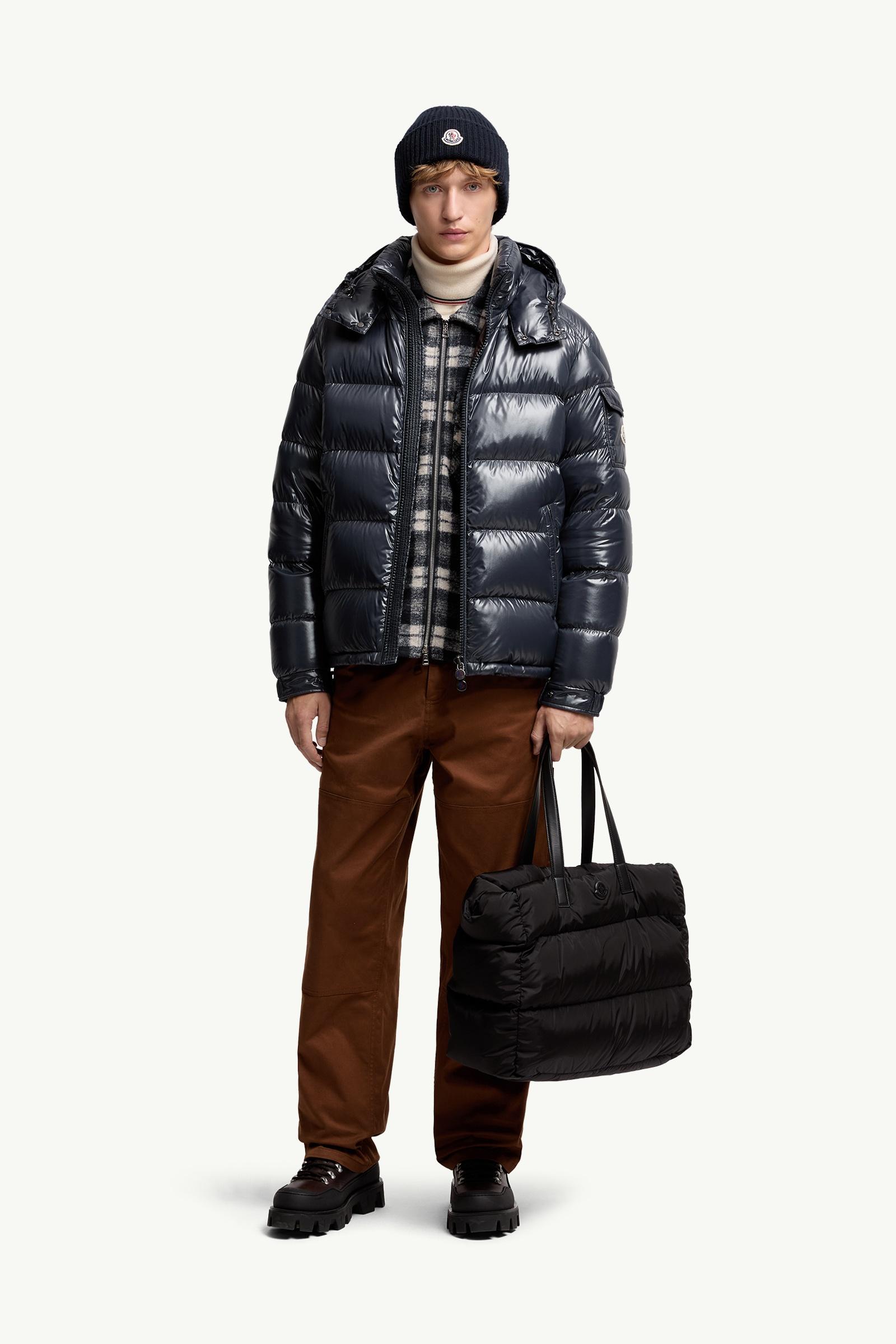 Navy Blue Moncler Maya Hooded Short Down Jacket - Short Down