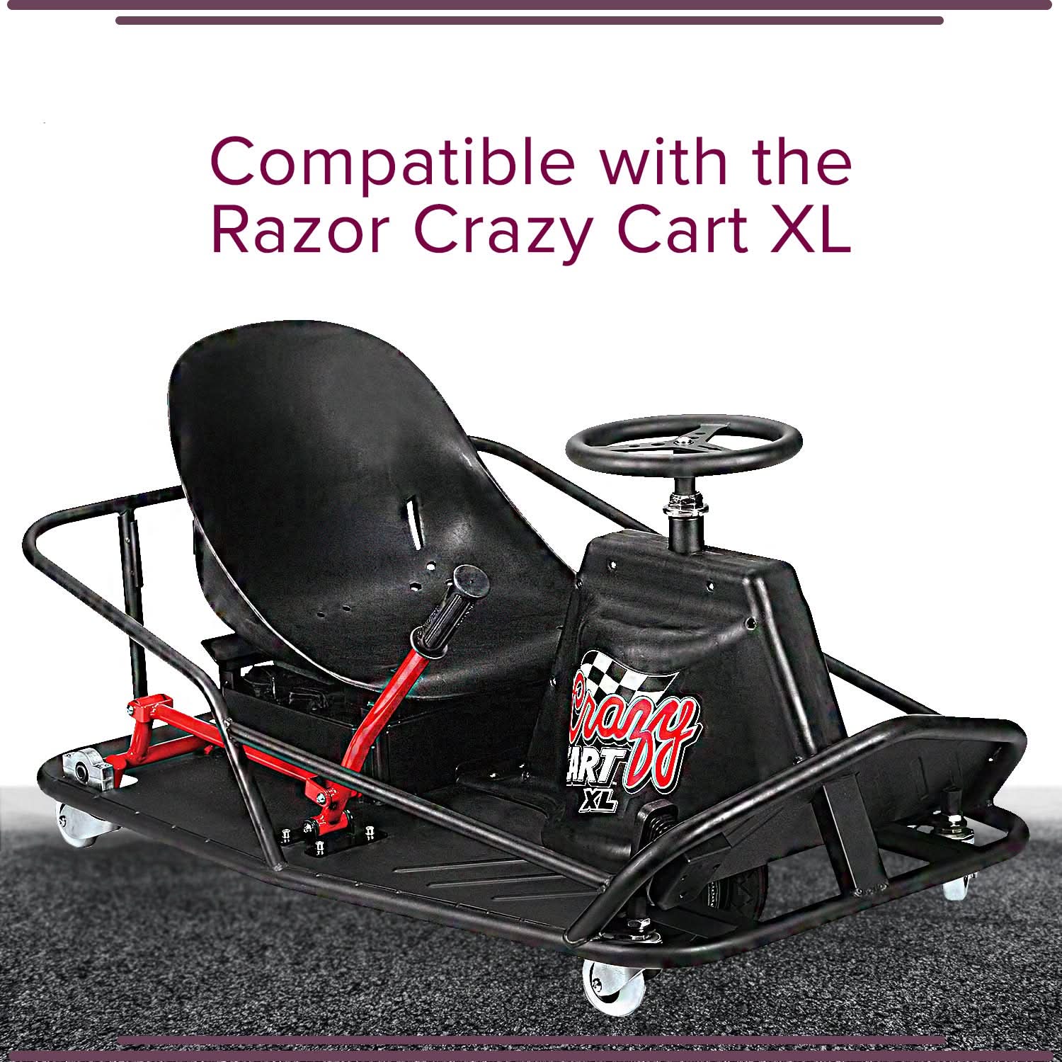 Front/Rear Caster Fork for the Razor Crazy Cart XL (Versions 1+)