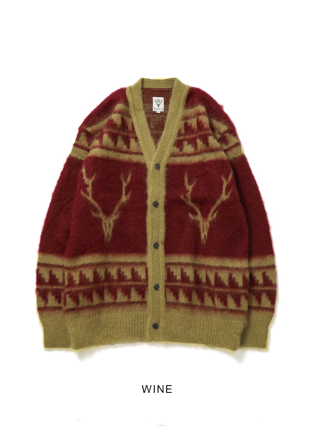 MOHAIR V NECK CARDIGAN SWEATER - NORDIC SKULL|モヘア Vネック