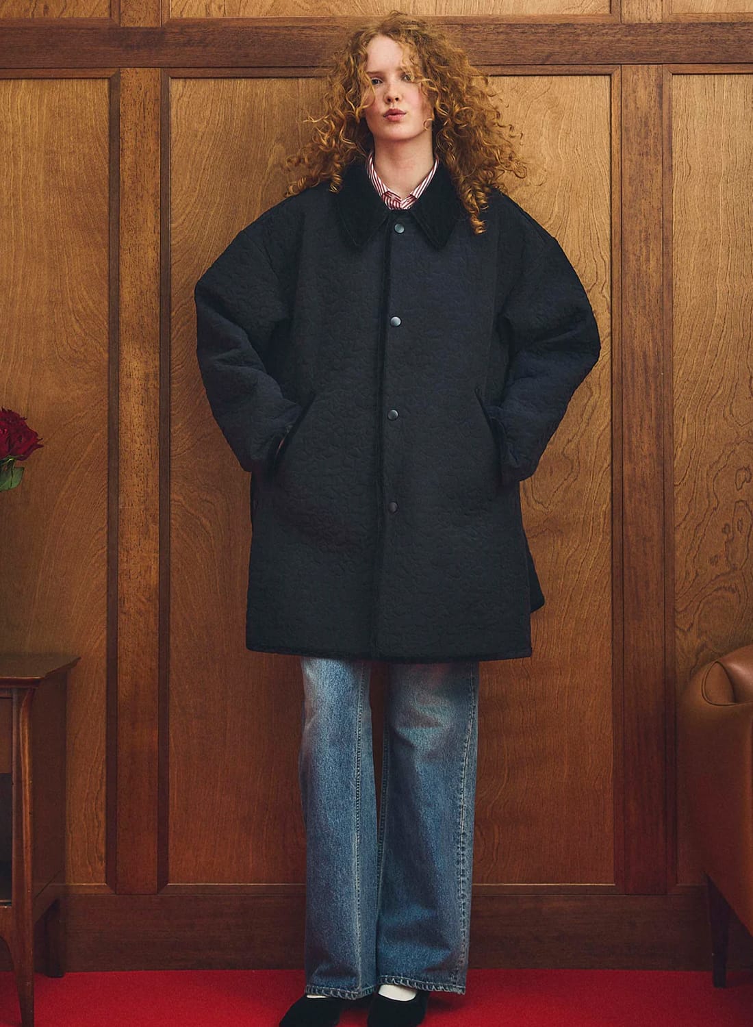 10%OFFクーポン対象】FLOWER EMBROIDERY COAT|フラワー エンブロイ