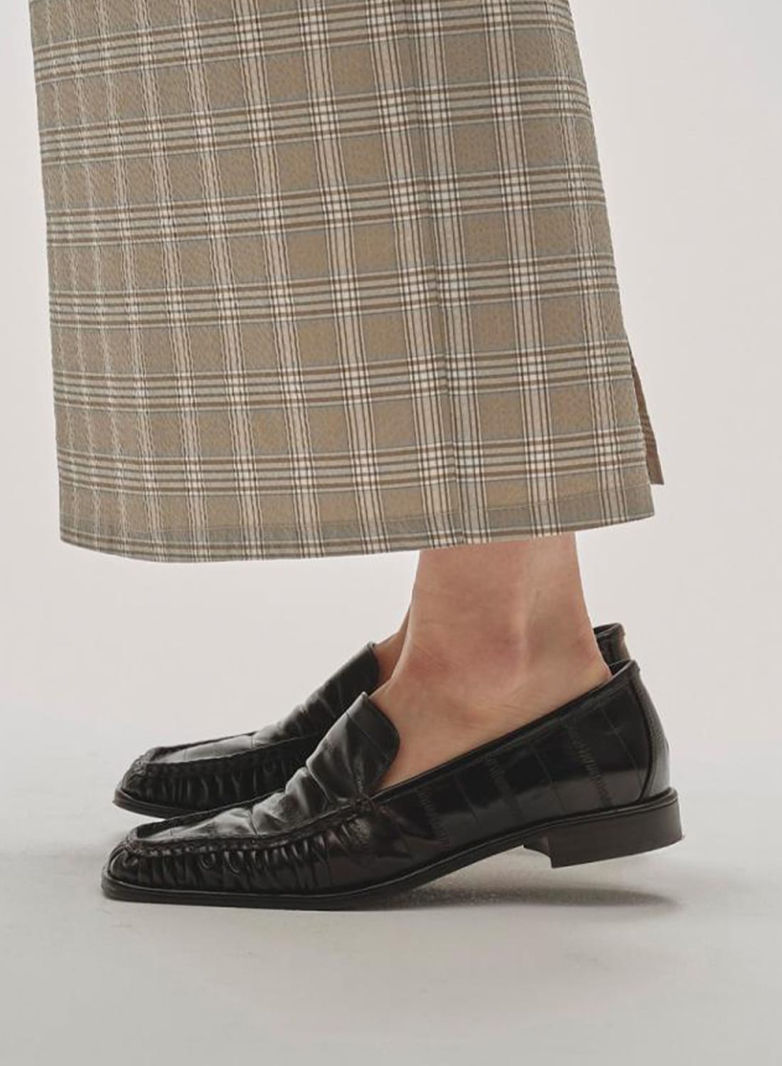 SQUARETOE GATHER LOAFERS|スクエアトゥギャザー ローファースクエア