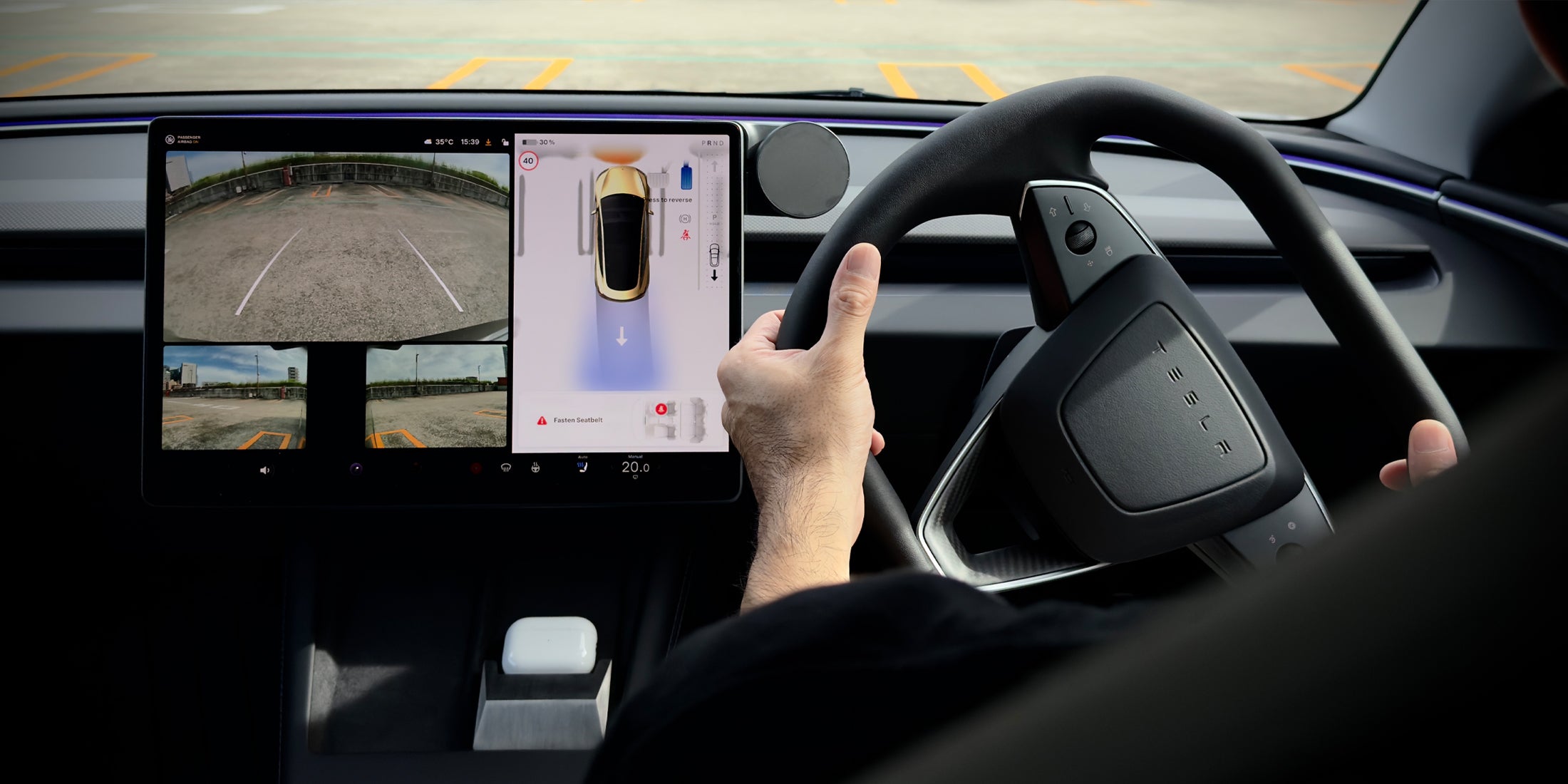 CYBER STEERING WHEEL for Tesla Model 3 Highland